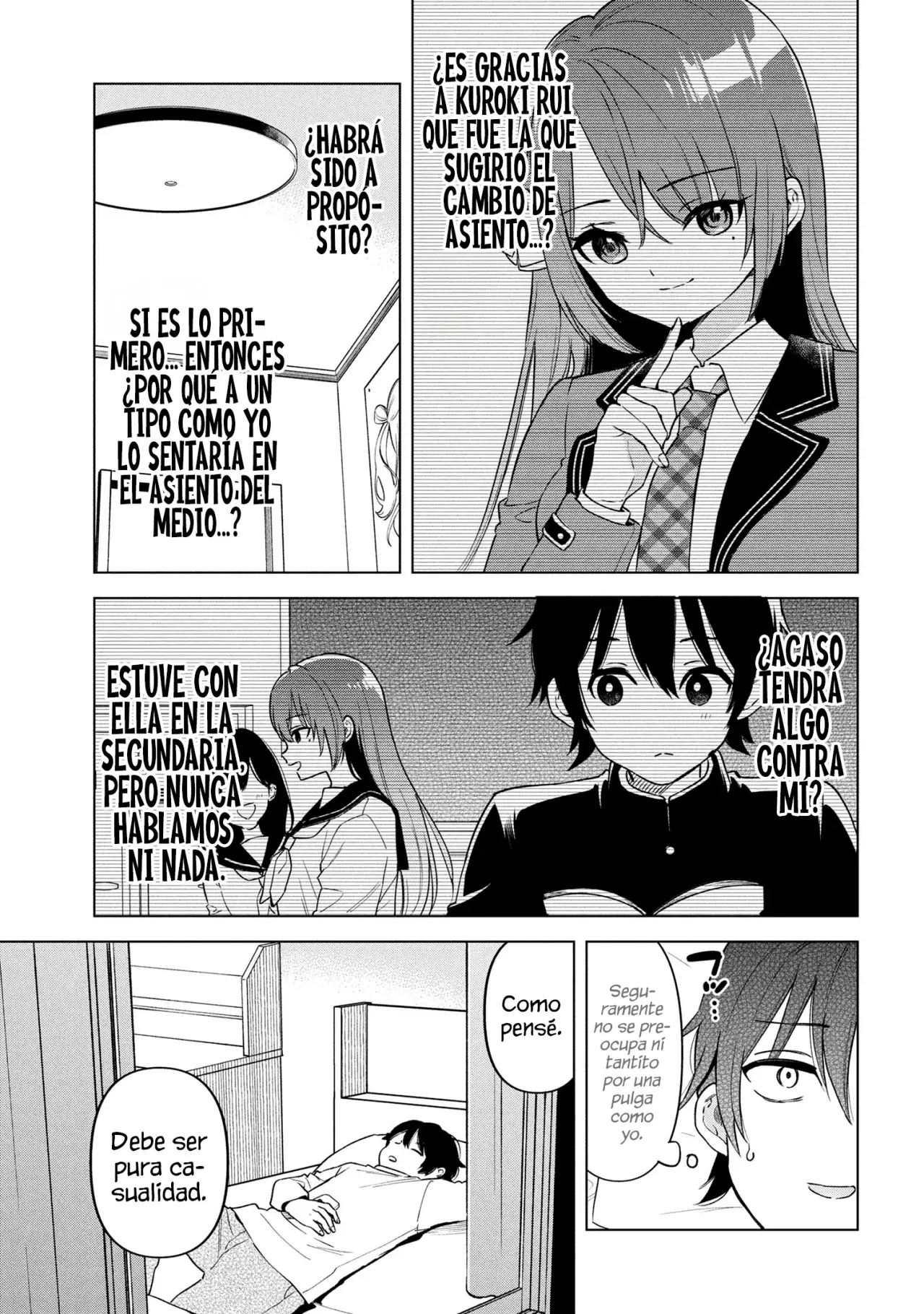 Soy un chico introvertido y, tras un cambio de asientos, terminé rodeado de chicas clase S y así comenzó nuestra relación secreta. Capitulo 2 página 35