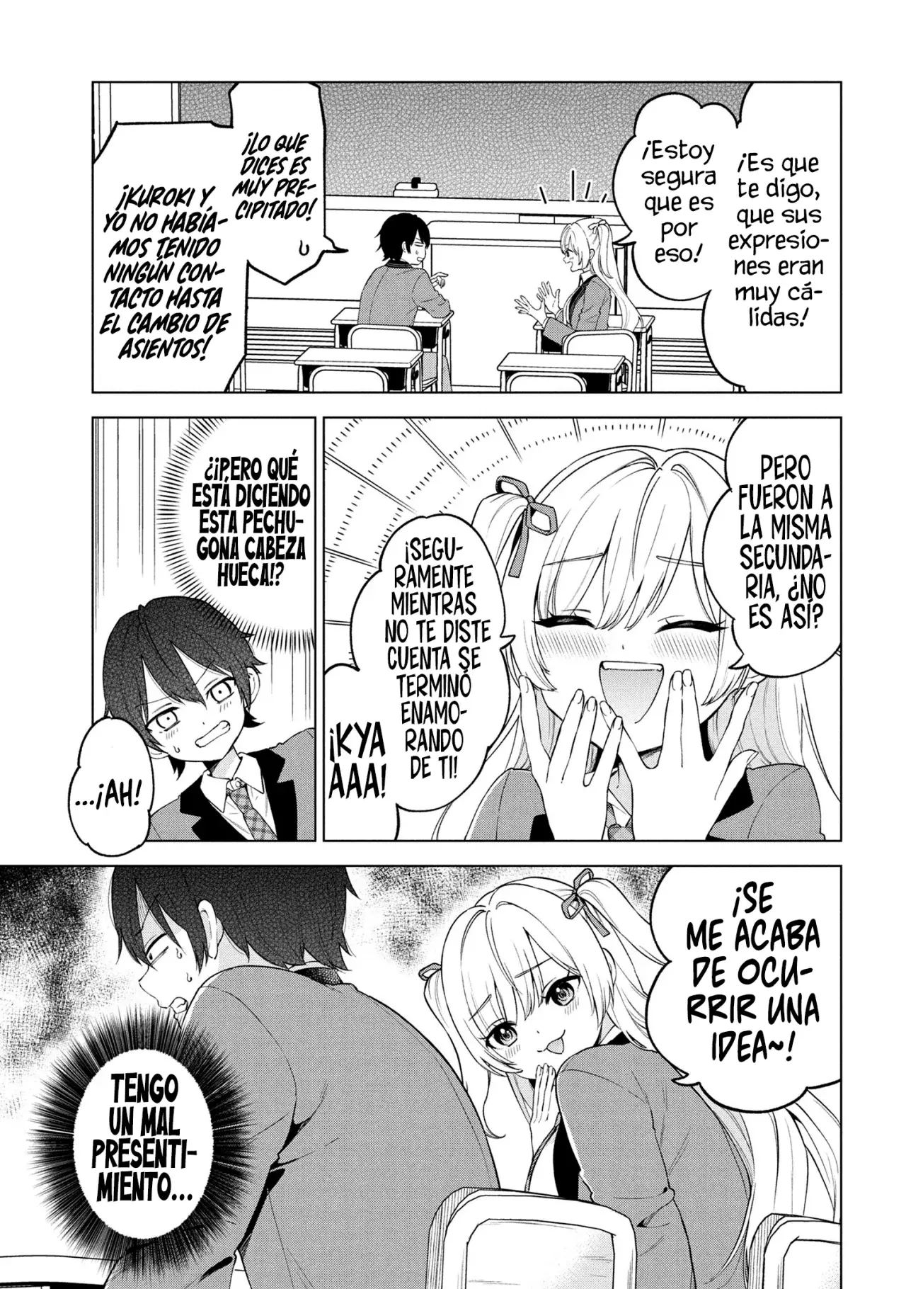 Soy un chico introvertido y, tras un cambio de asientos, terminé rodeado de chicas clase S y así comenzó nuestra relación secreta. Capitulo 3 página 12