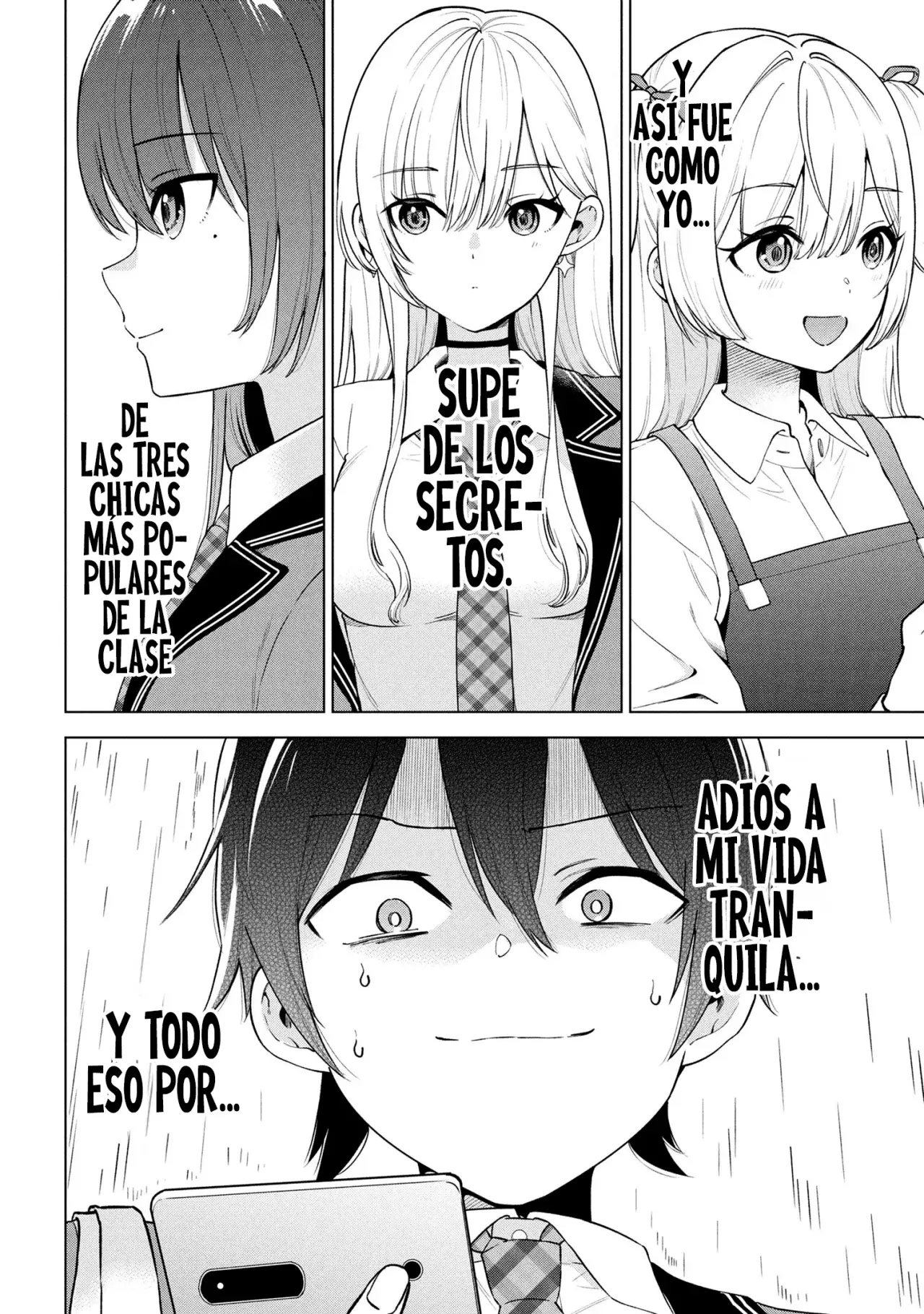 Soy un chico introvertido y, tras un cambio de asientos, terminé rodeado de chicas clase S y así comenzó nuestra relación secreta. Capitulo 3 página 35
