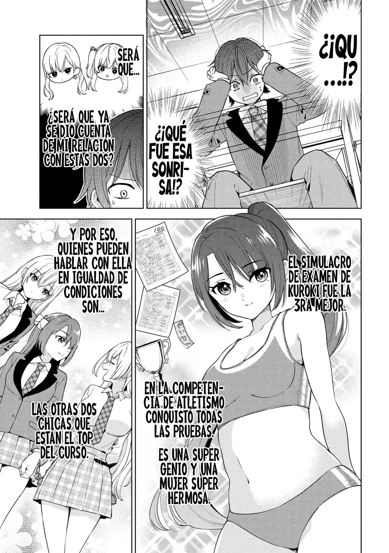 Soy un chico introvertido y, tras un cambio de asientos, terminé rodeado de chicas clase S y así comenzó nuestra relación secreta. Capitulo 3 página 8
