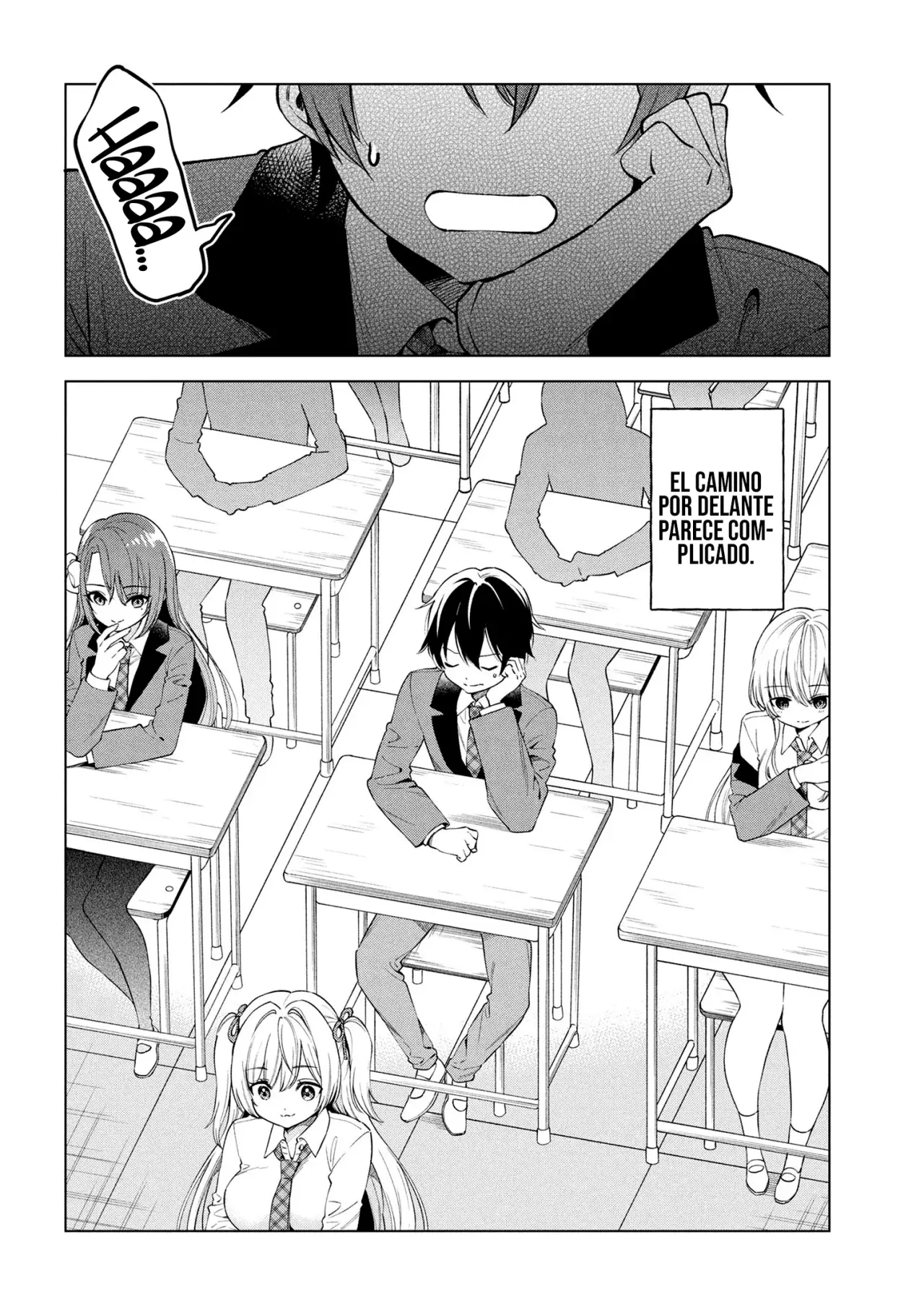 Soy un chico introvertido y, tras un cambio de asientos, terminé rodeado de chicas clase S y así comenzó nuestra relación secreta. Capitulo 4 página 35