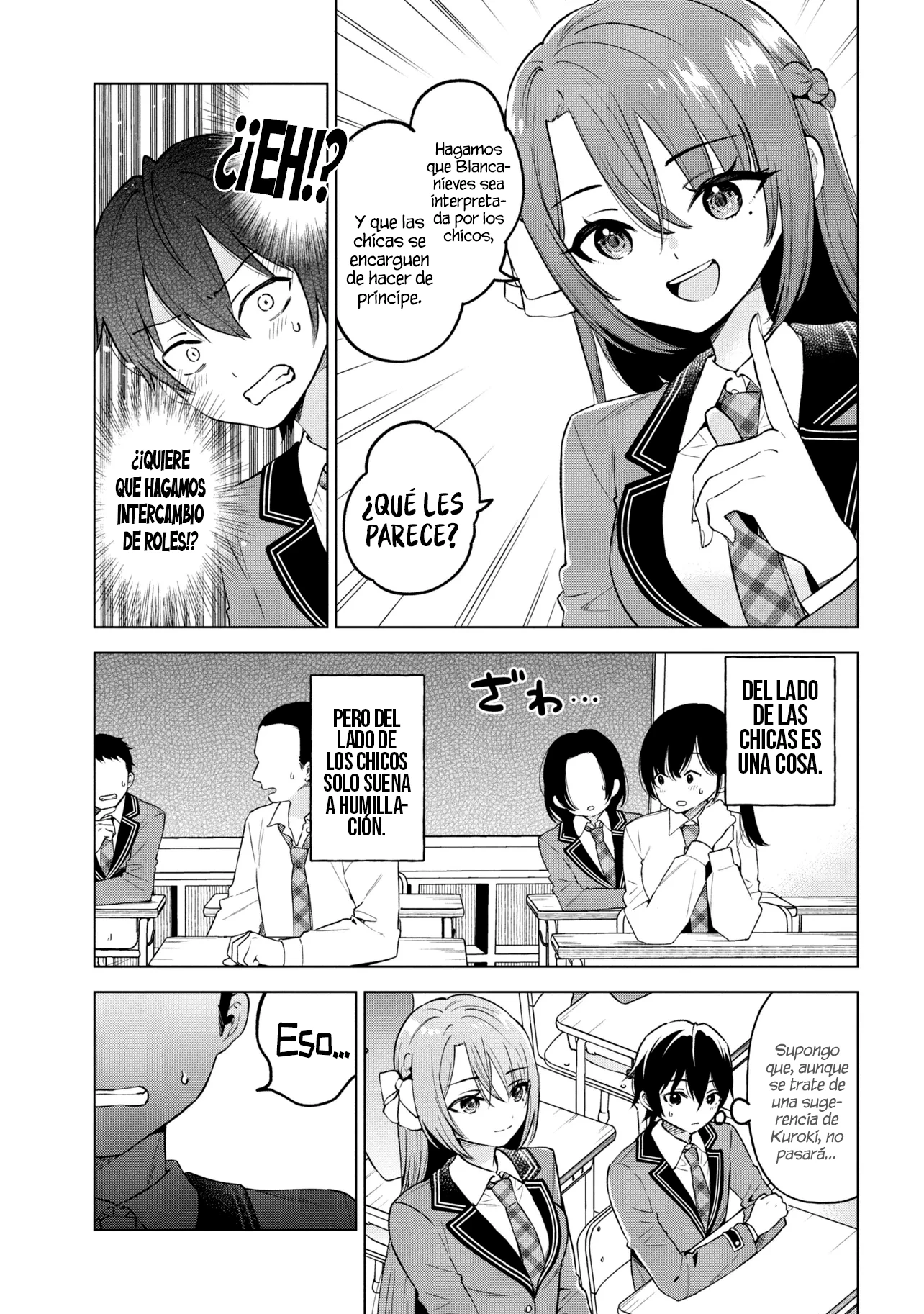 Soy un chico introvertido y, tras un cambio de asientos, terminé rodeado de chicas clase S y así comenzó nuestra relación secreta. Capitulo 8 página 4