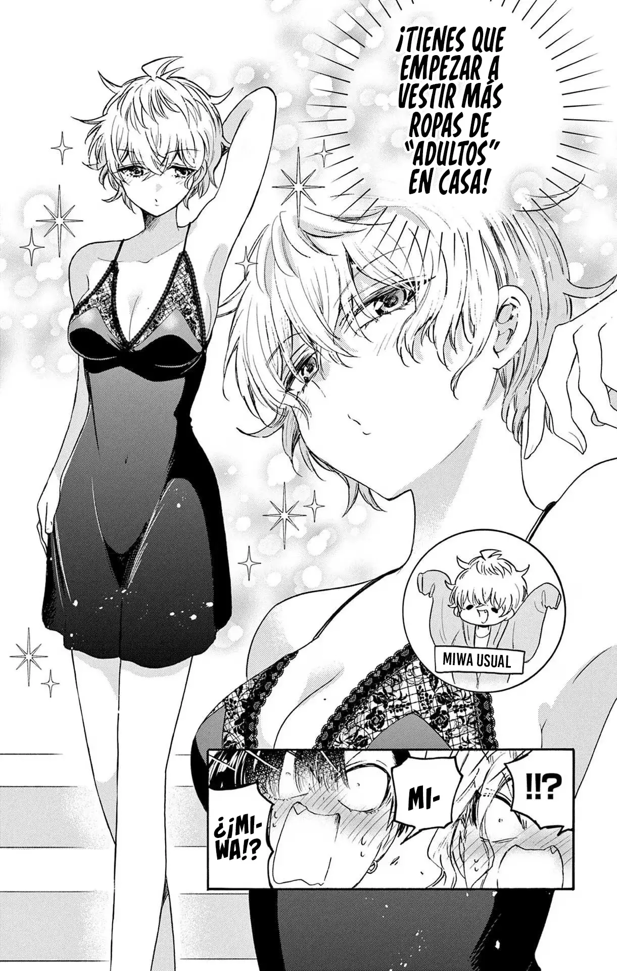 Mikadono Sanshimai wa Angai, Choroi Capitulo 71: ¿Qué es una "buena acompañante"? - Los sentimientos de Miwa página 8
