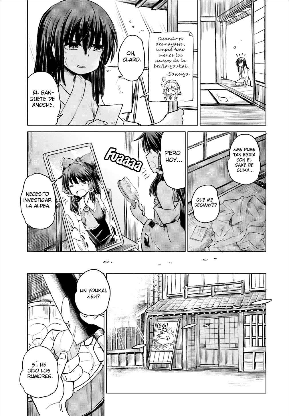 Touhou Suichouka ~ Lotus Eater-tachi no Suisei Capitulo 1: Una tarde de borrachera no deja recuerdos (parte 1) página 35