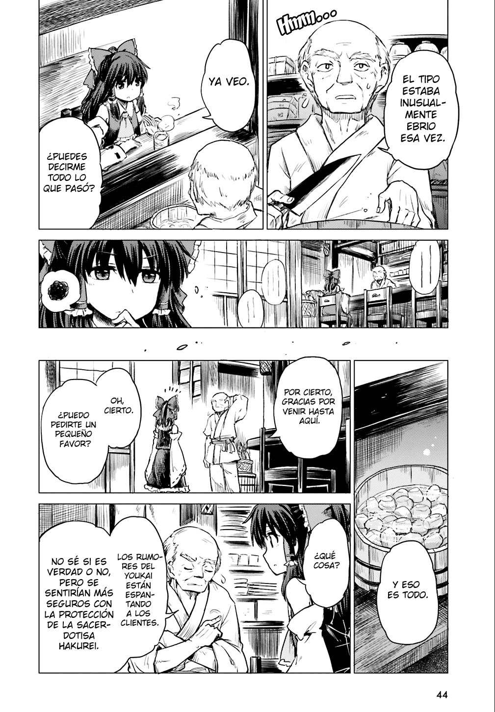 Touhou Suichouka ~ Lotus Eater-tachi no Suisei Capitulo 1: Una tarde de borrachera no deja recuerdos (parte 1) página 36