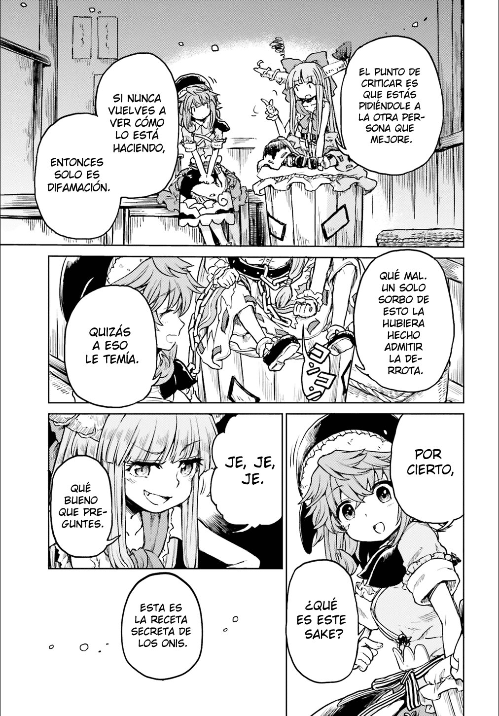 Touhou Suichouka ~ Lotus Eater-tachi no Suisei Capitulo 14: El sake es el salario de un oni (parte 2) página 5
