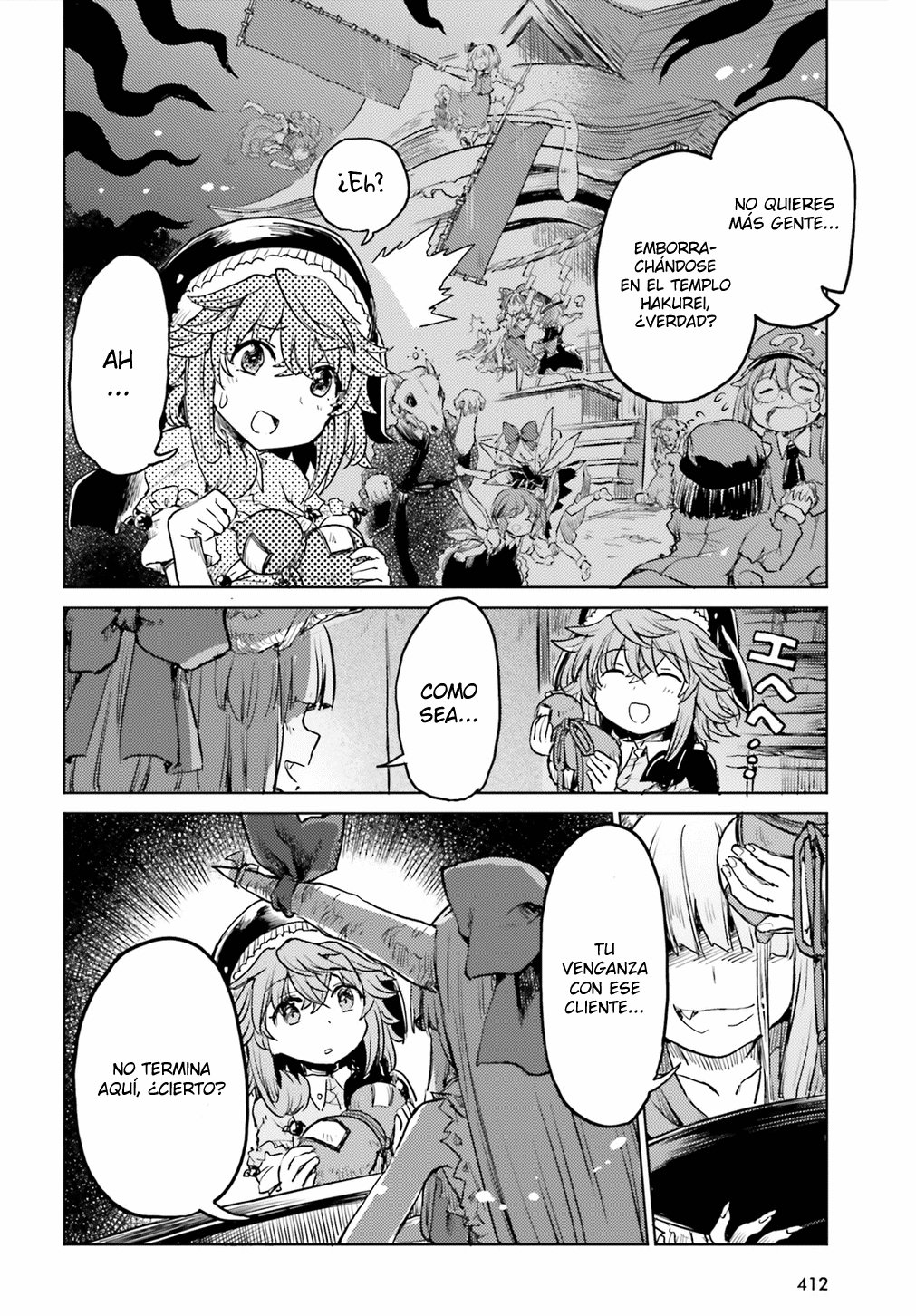 Touhou Suichouka ~ Lotus Eater-tachi no Suisei Capitulo 15: El sake es el salario de un oni (parte 3) página 26