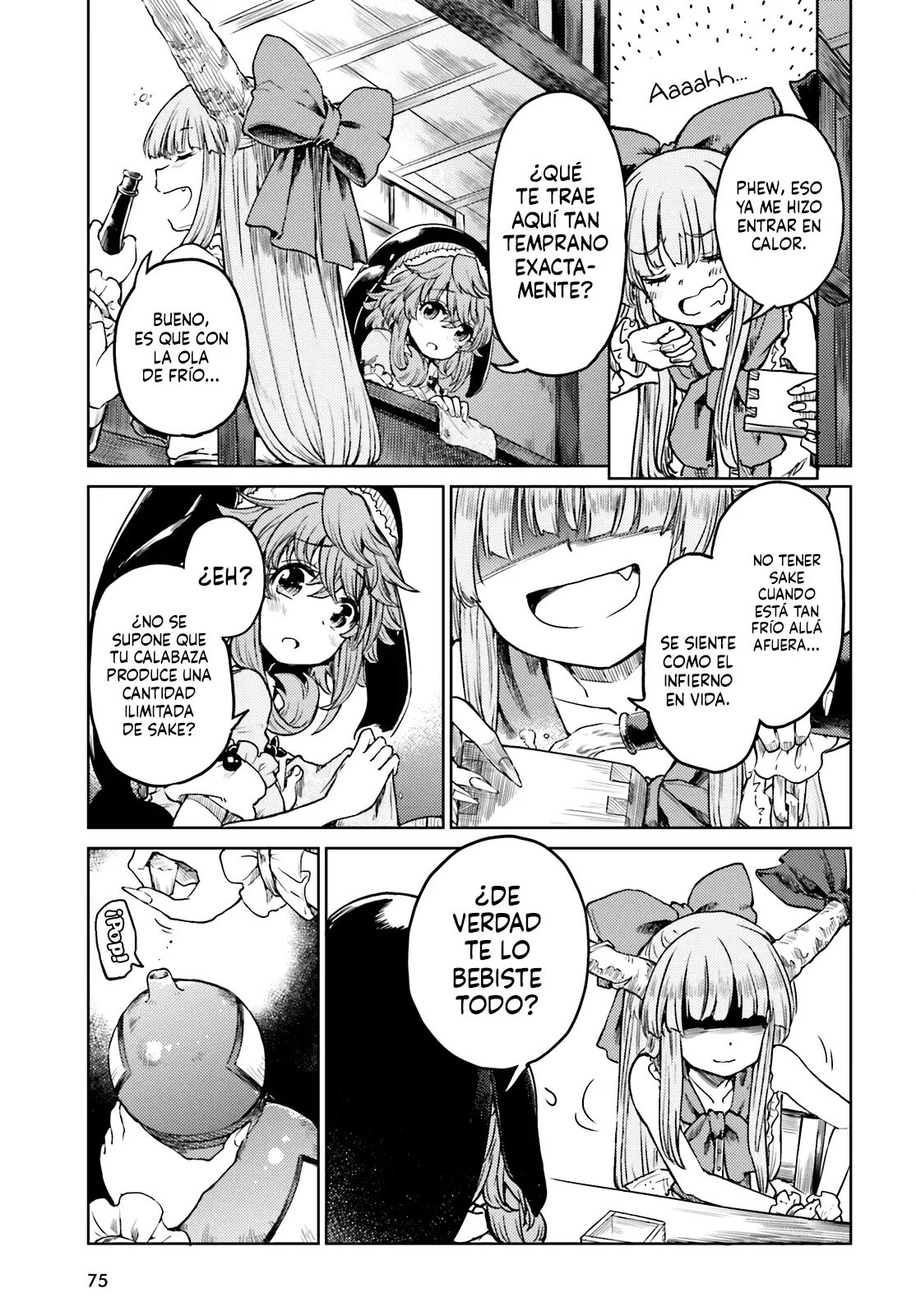Touhou Suichouka ~ Lotus Eater-tachi no Suisei Capitulo 39: Un Oni fuera de su calabaza (Parte 1) página 5