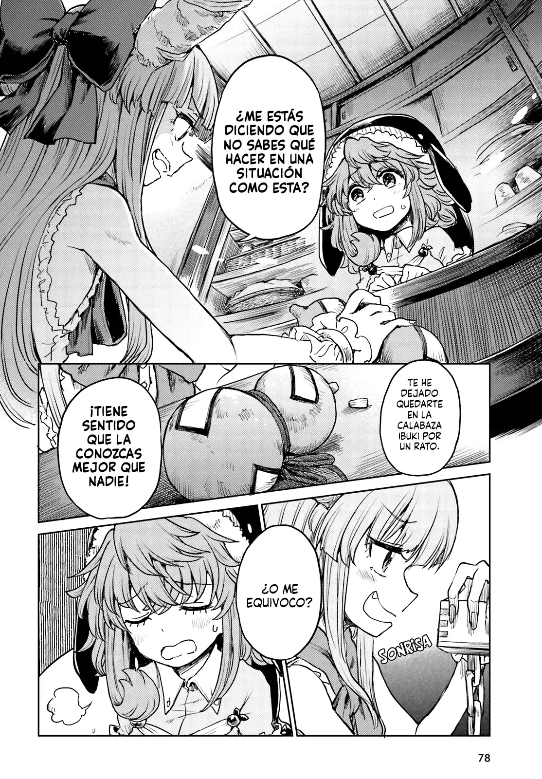 Touhou Suichouka ~ Lotus Eater-tachi no Suisei Capitulo 39: Un Oni fuera de su calabaza (Parte 1) página 8