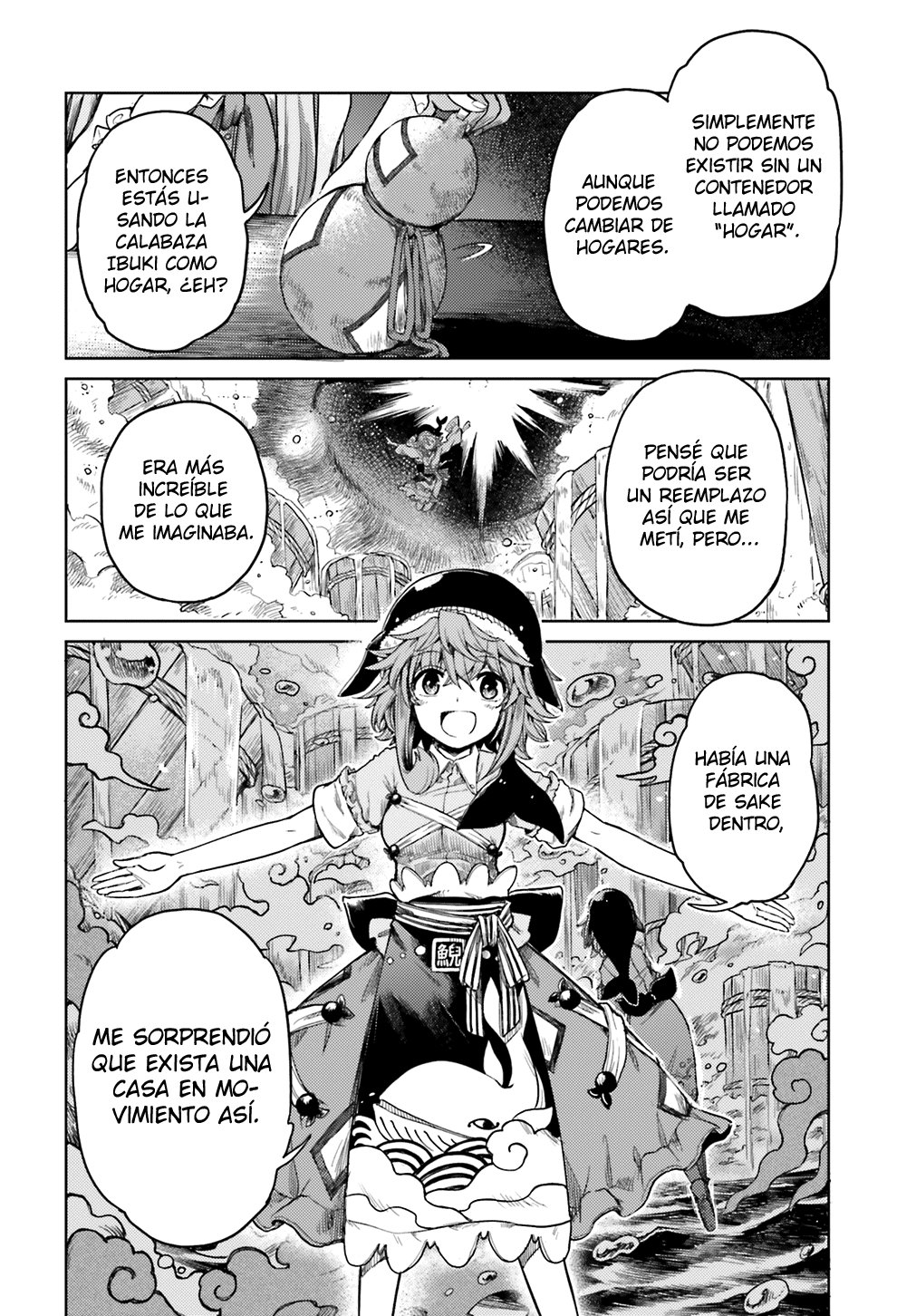 Touhou Suichouka ~ Lotus Eater-tachi no Suisei Capitulo 6: No hay youkais en los lugares sin alcohol (parte 1) página 16