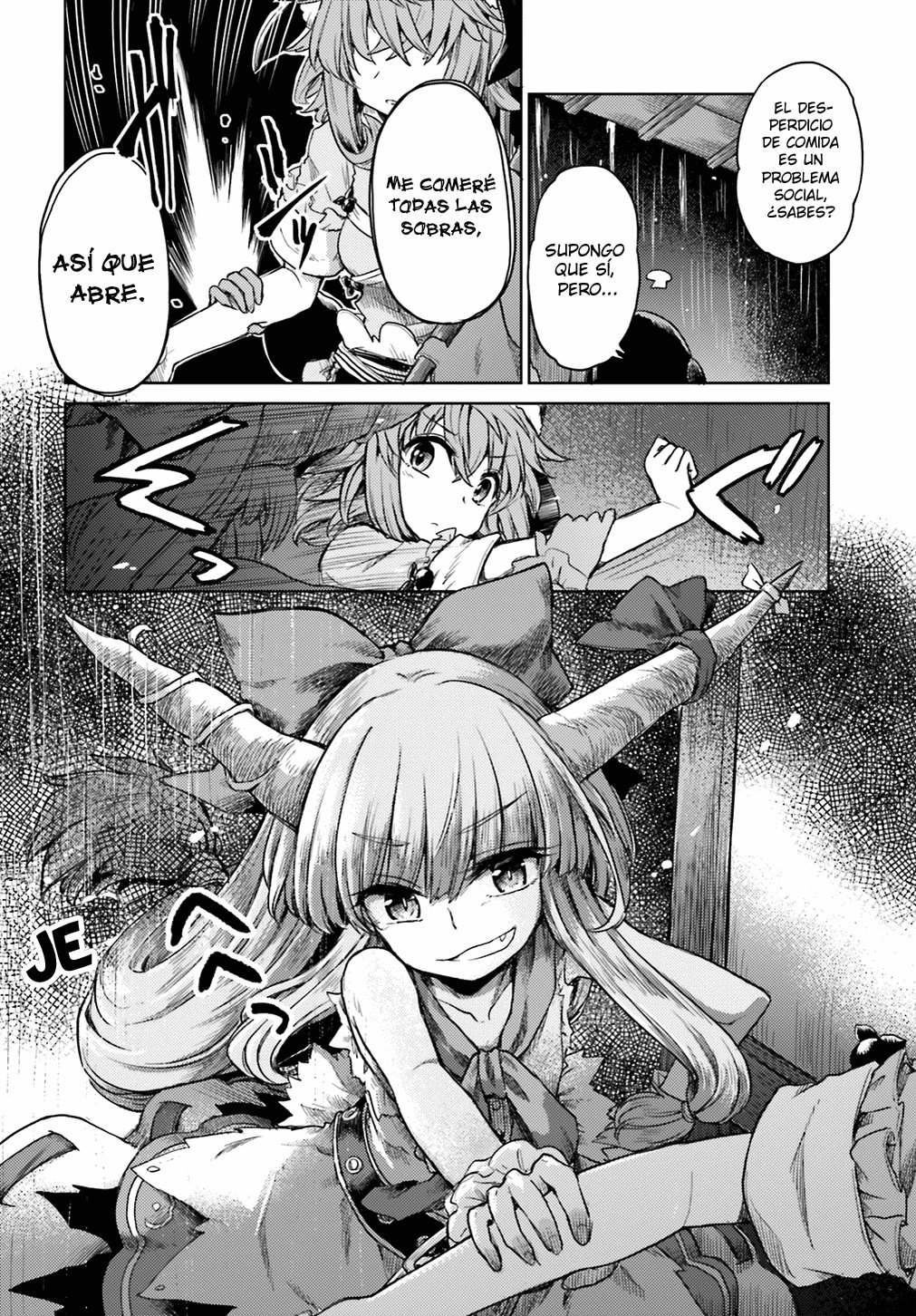 Touhou Suichouka ~ Lotus Eater-tachi no Suisei Capitulo 6: No hay youkais en los lugares sin alcohol (parte 1) página 4