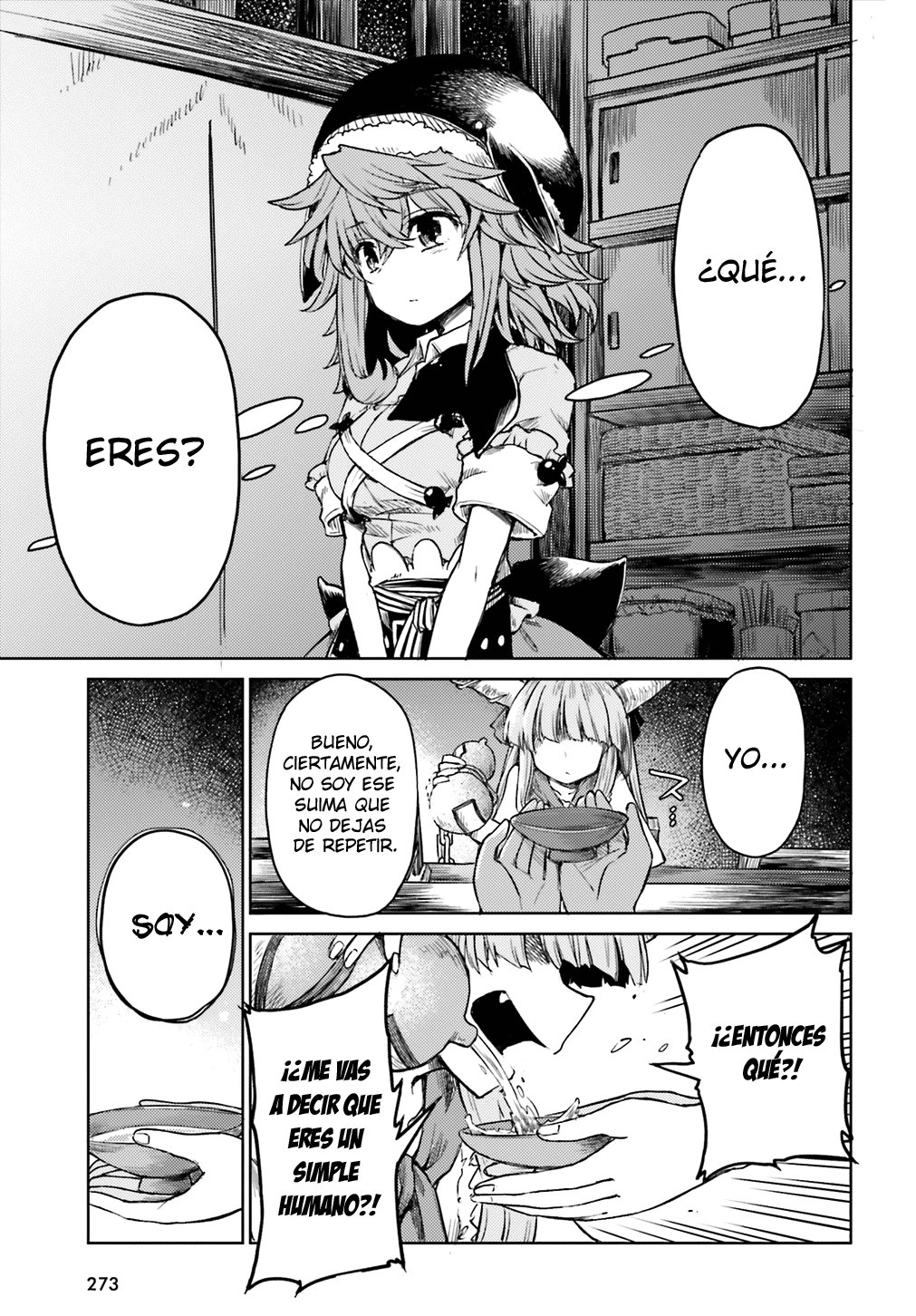 Touhou Suichouka ~ Lotus Eater-tachi no Suisei Capitulo 6: No hay youkais en los lugares sin alcohol (parte 1) página 7