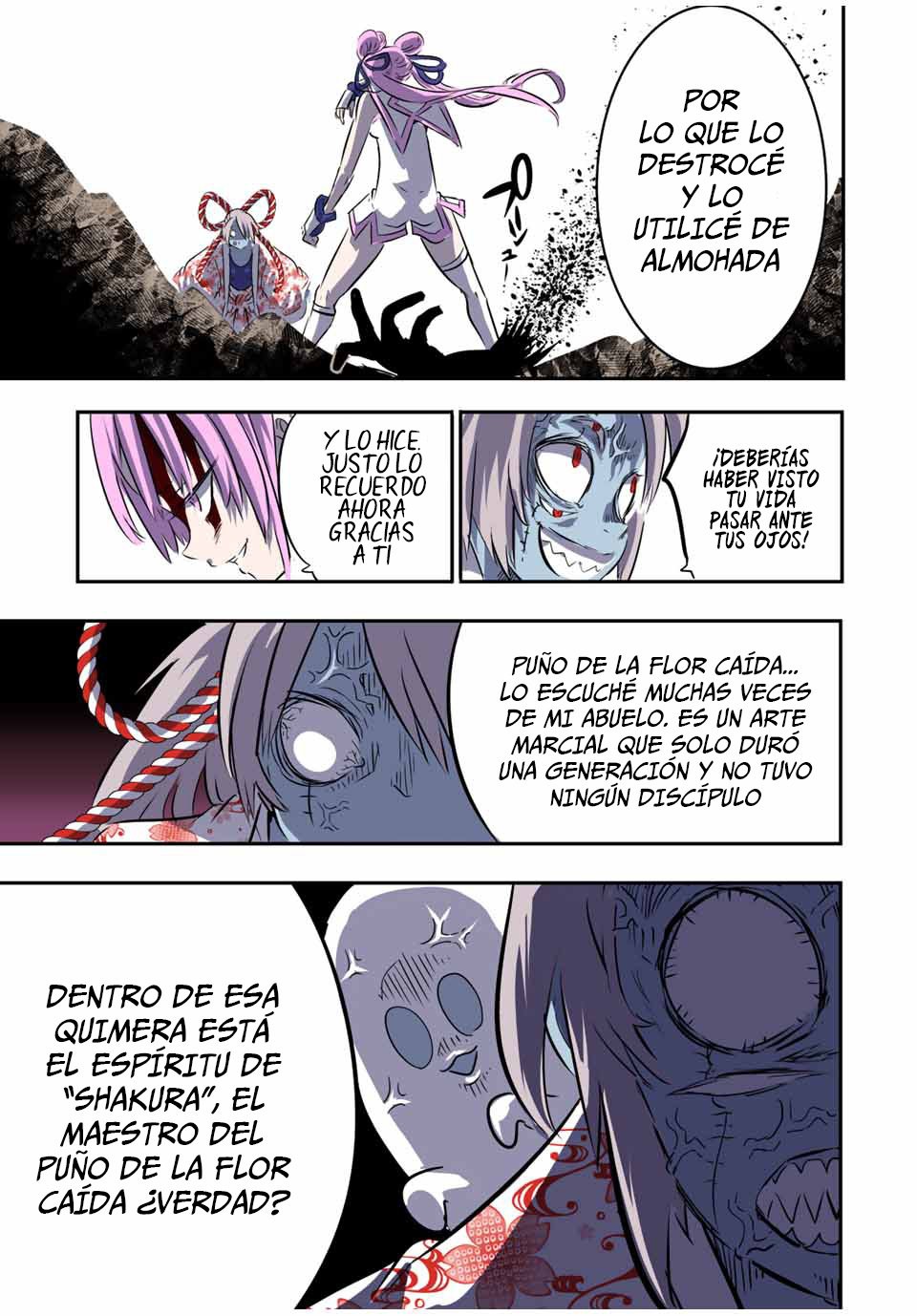 Tensei Shitara dai Nana Ouji dattanode, Kimamani Majutsu o Kiwamemasu Capitulo 71: Puño de la flor caída VS Puño de las cien flores página 5