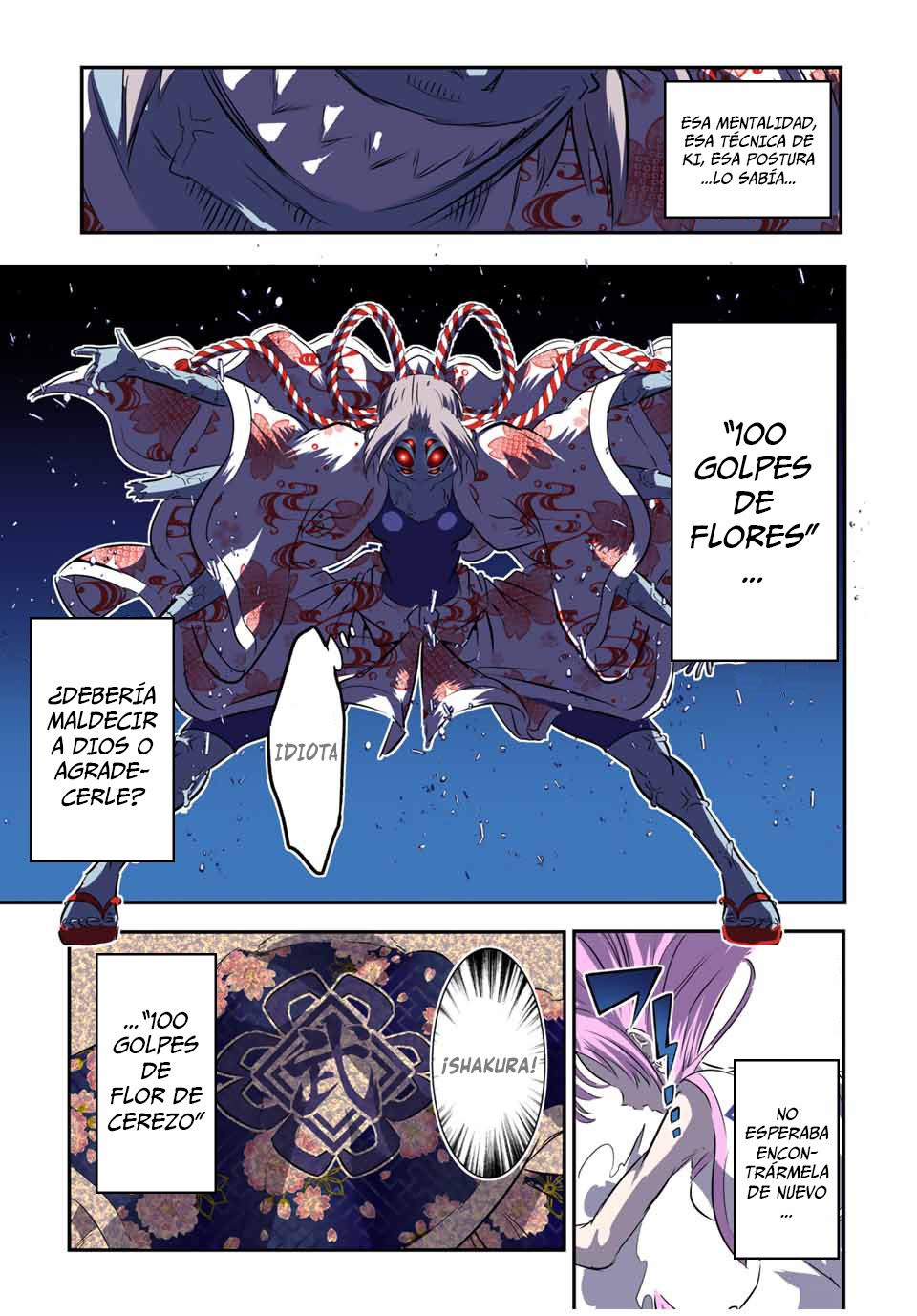 Tensei Shitara dai Nana Ouji dattanode, Kimamani Majutsu o Kiwamemasu Capitulo 71: Puño de la flor caída VS Puño de las cien flores página 9