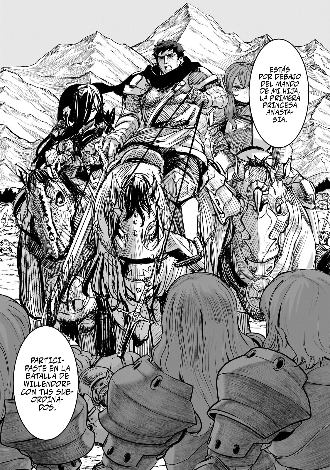 Caballero virgen que es el feudal de la frontera en un mundo con los roles de género intercambiados Capitulo 1: Me duele el pito página 21