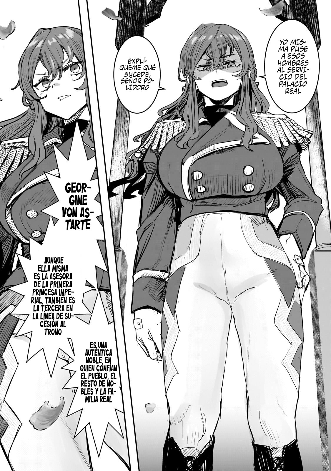 Caballero virgen que es el feudal de la frontera en un mundo con los roles de género intercambiados Capitulo 2: Lady Astarte página 13