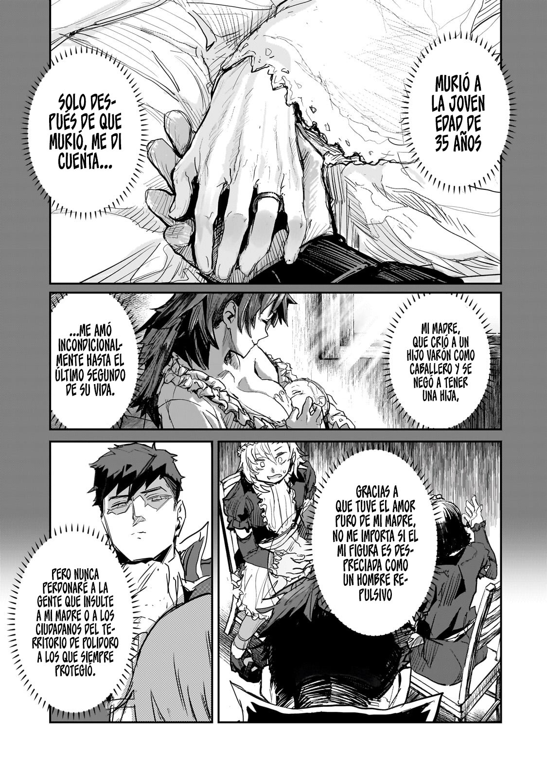 Caballero virgen que es el feudal de la frontera en un mundo con los roles de género intercambiados Capitulo 2: Lady Astarte página 9