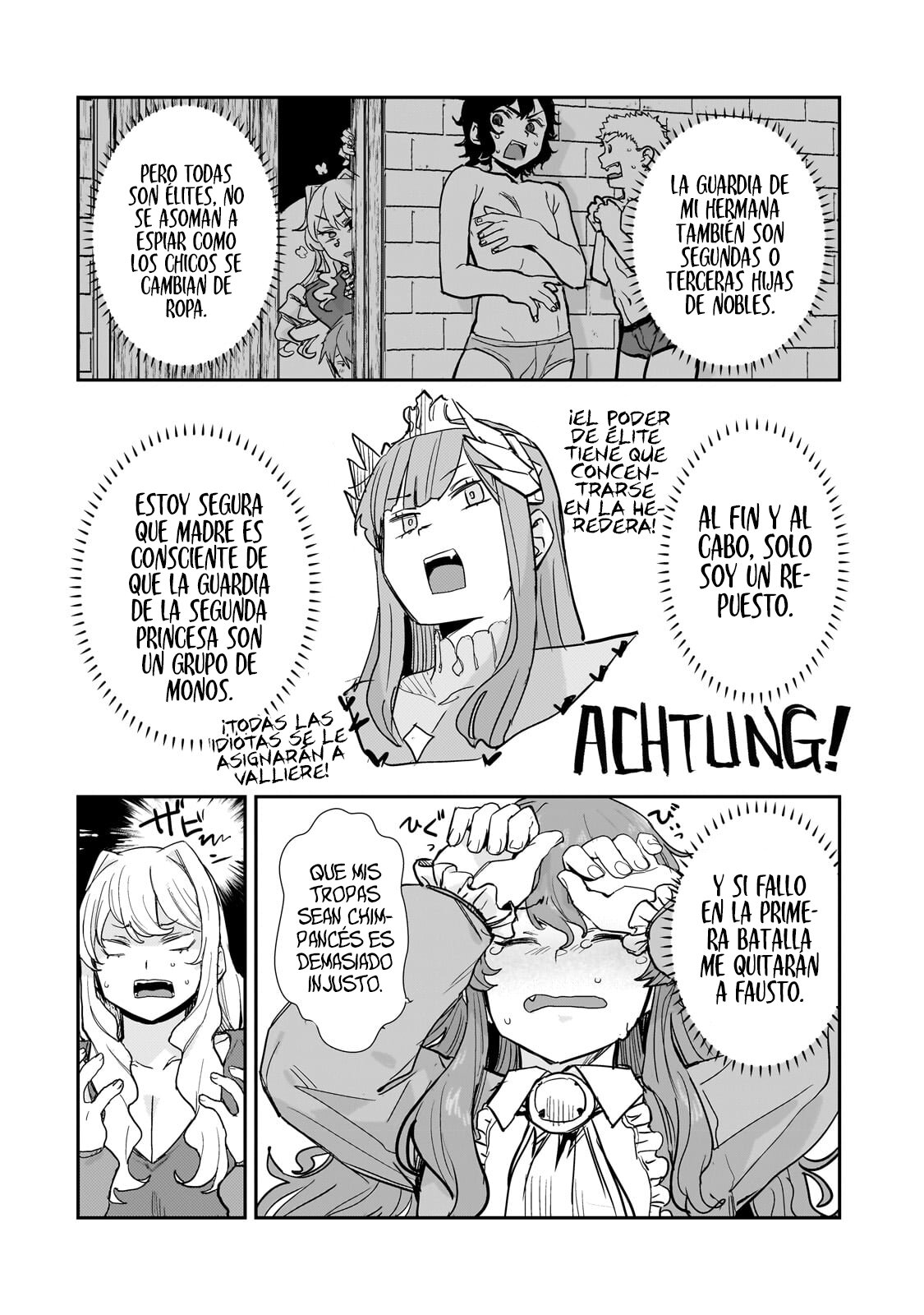 Caballero virgen que es el feudal de la frontera en un mundo con los roles de género intercambiados Capitulo 3.2: Para nada popular (2) página 9