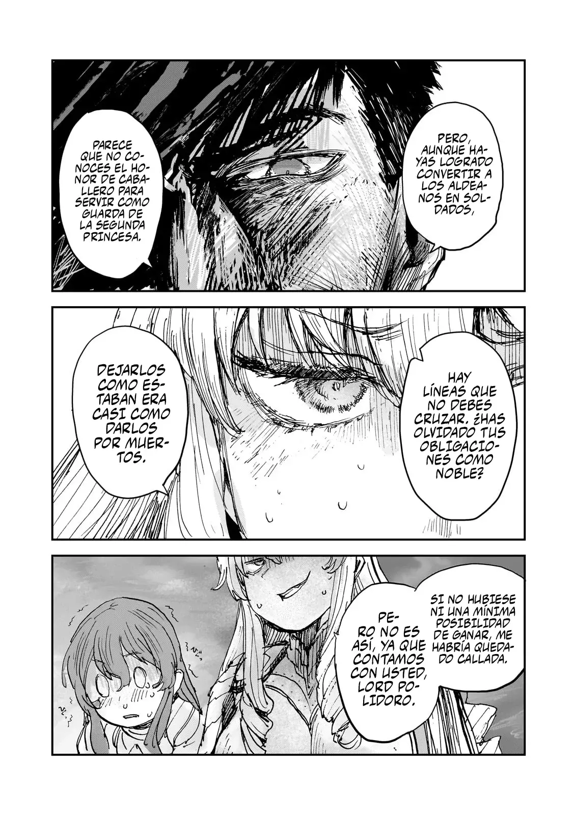 Caballero virgen que es el feudal de la frontera en un mundo con los roles de género intercambiados Capitulo 6.2: Noblesse Oblige (2) página 9