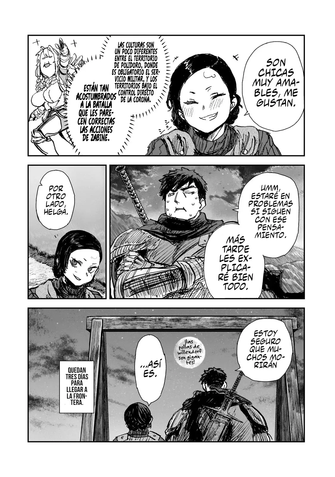 Caballero virgen que es el feudal de la frontera en un mundo con los roles de género intercambiados Capitulo 6.3: Noblesse oblige (3) página 13