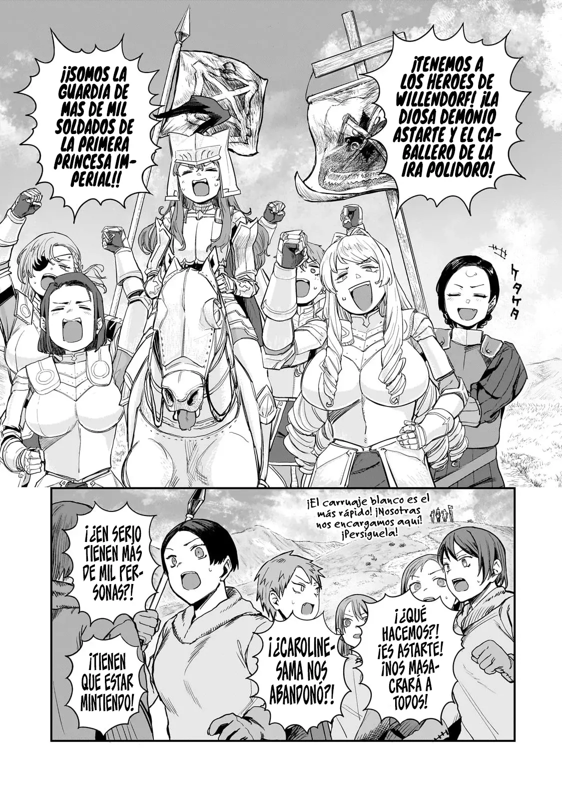 Caballero virgen que es el feudal de la frontera en un mundo con los roles de género intercambiados Capitulo 8.2: Gran apuesta (2) página 15