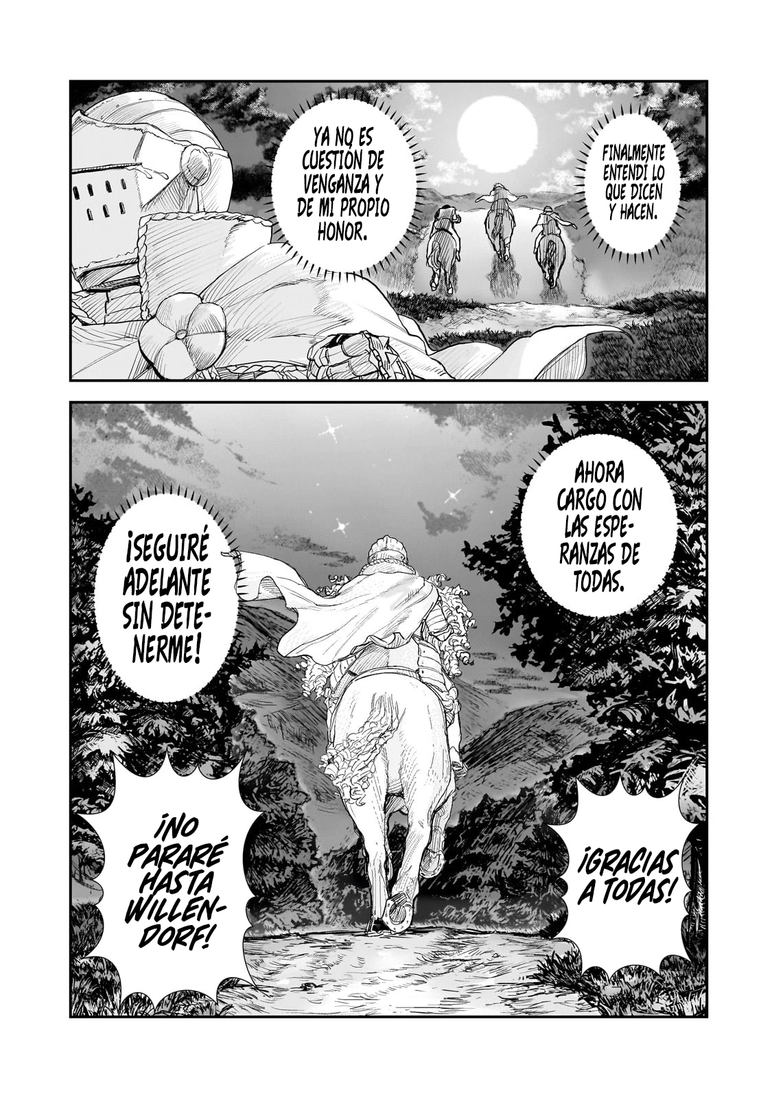 Caballero virgen que es el feudal de la frontera en un mundo con los roles de género intercambiados Capitulo 9.2: Un Gran Héroe (2) página 7