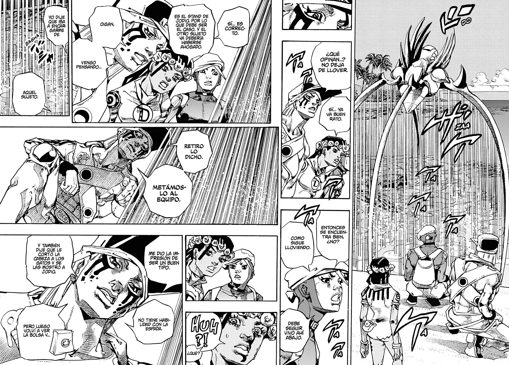 JoJo's Bizarre Adventure Parte 9: The JoJoLands Capitulo 11: Kailua Kona - Esperando la hora del vuelo, Parte 3 página 37