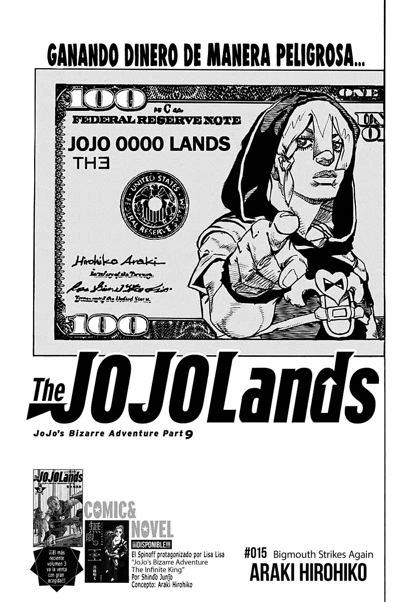 JoJo's Bizarre Adventure Parte 9: The JoJoLands Capitulo 15: Voy a por esos cincuenta mil millones de dólares, Parte 2 página 2