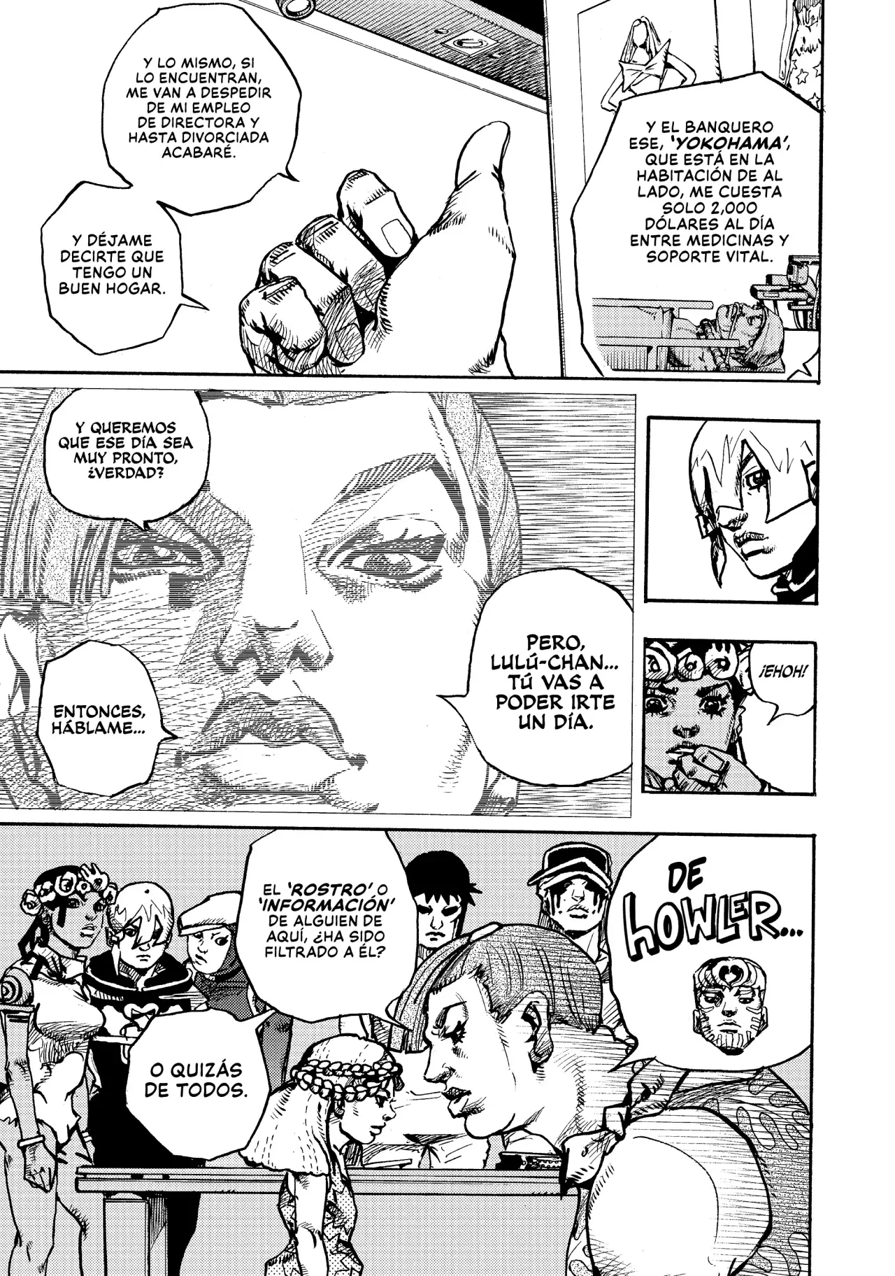 JoJo's Bizarre Adventure Parte 9: The JoJoLands Capitulo 21: Sospechas Criminales de HOWLER página 14