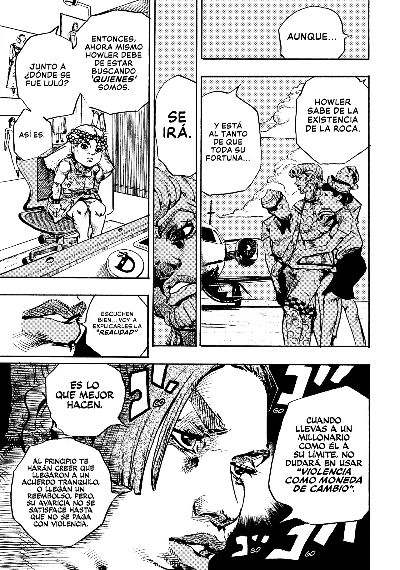JoJo's Bizarre Adventure Parte 9: The JoJoLands Capitulo 21: Sospechas Criminales de HOWLER página 18