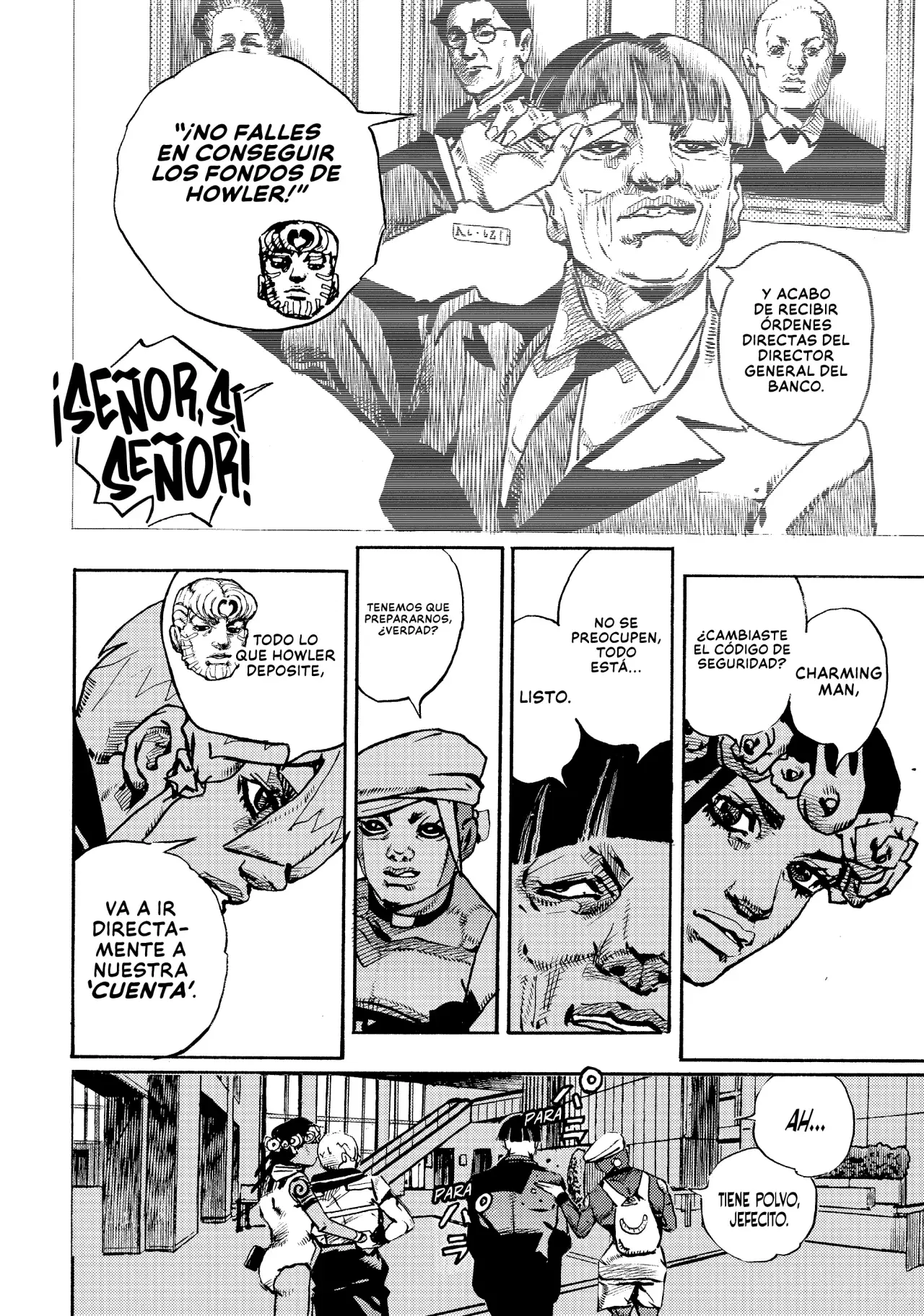 JoJo's Bizarre Adventure Parte 9: The JoJoLands Capitulo 21: Sospechas Criminales de HOWLER página 8