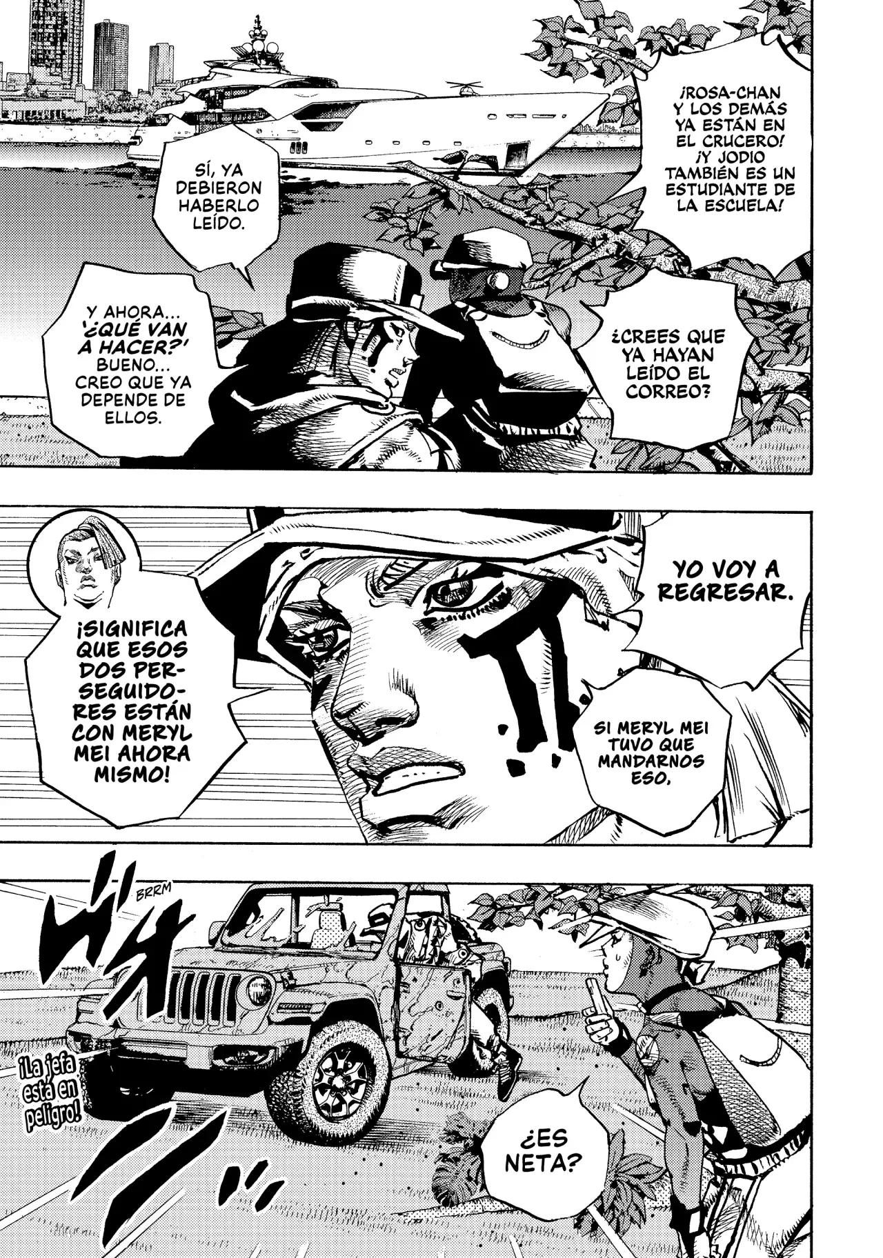 JoJo's Bizarre Adventure Parte 9: The JoJoLands Capitulo 22: Cobrando la deuda de Dolphin Bank: Parte 1 página 36