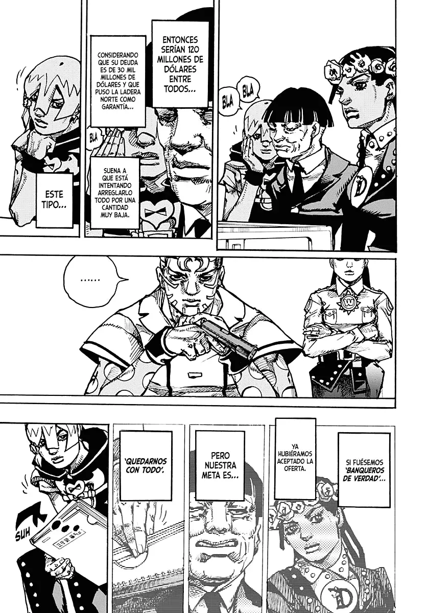 JoJo's Bizarre Adventure Parte 9: The JoJoLands Capitulo 23: El Cobro Del Banco Dolphin, Parte 2 página 27