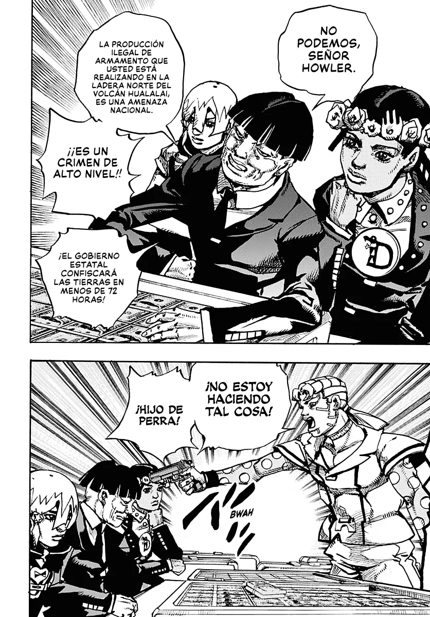 JoJo's Bizarre Adventure Parte 9: The JoJoLands Capitulo 23: El Cobro Del Banco Dolphin, Parte 2 página 28