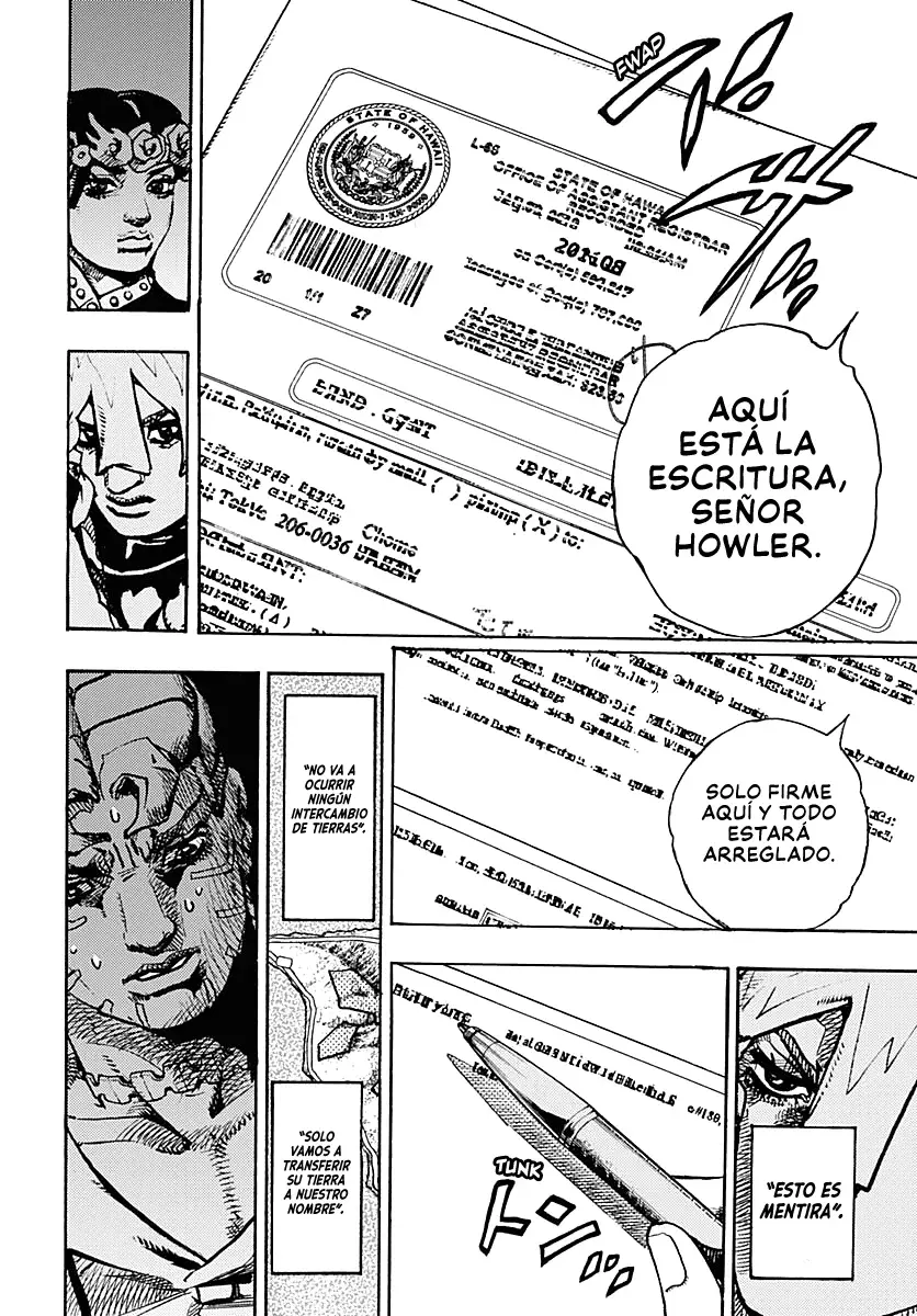 JoJo's Bizarre Adventure Parte 9: The JoJoLands Capitulo 23: El Cobro Del Banco Dolphin, Parte 2 página 33