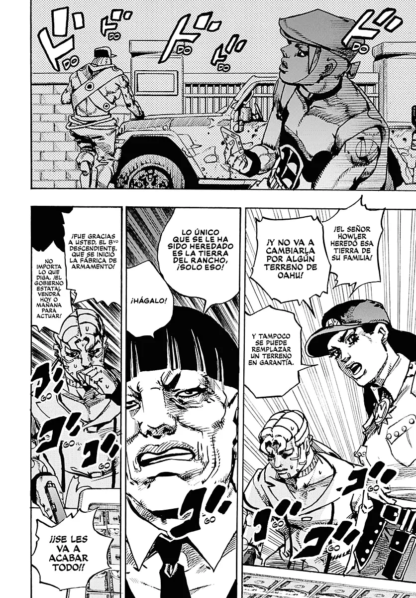 JoJo's Bizarre Adventure Parte 9: The JoJoLands Capitulo 23: El Cobro Del Banco Dolphin, Parte 2 página 35