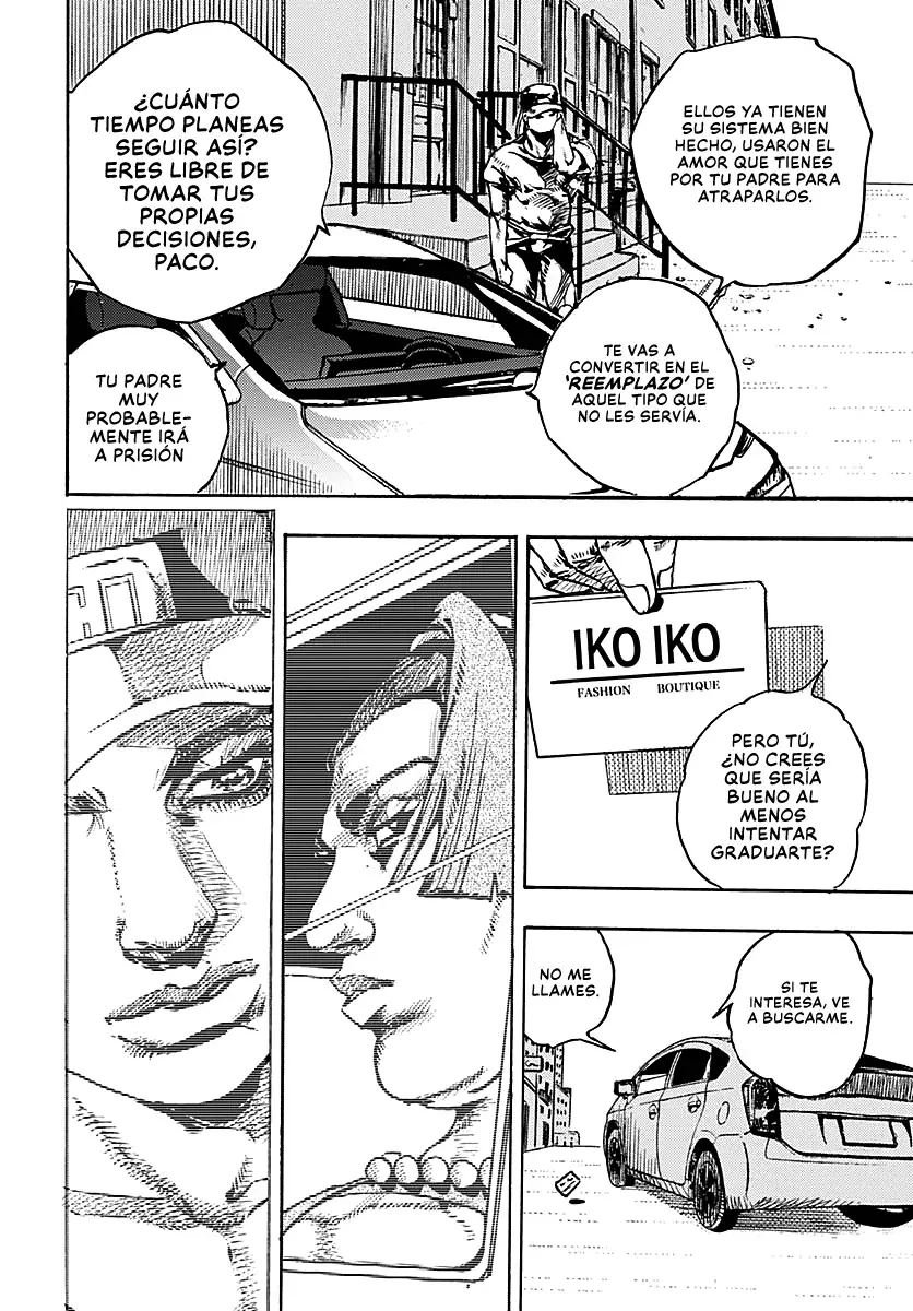 JoJo's Bizarre Adventure Parte 9: The JoJoLands Capitulo 24: El Cobro Del Banco Dolphin, Parte 3 página 34