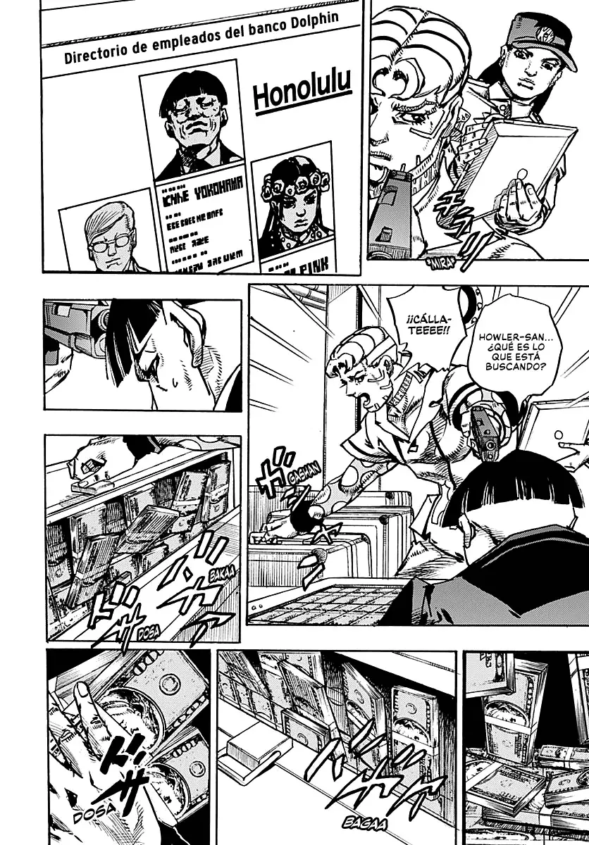 JoJo's Bizarre Adventure Parte 9: The JoJoLands Capitulo 24: El Cobro Del Banco Dolphin, Parte 3 página 8