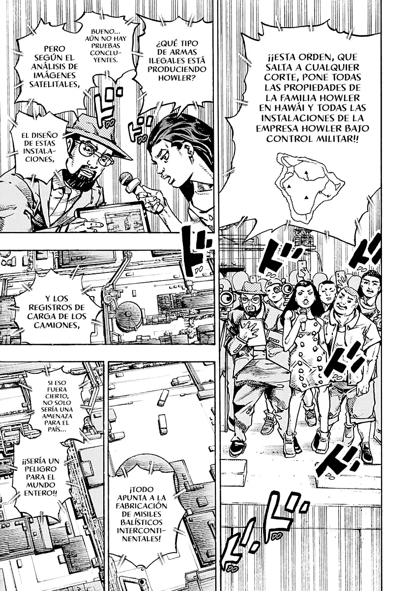 JoJo's Bizarre Adventure Parte 9: The JoJoLands Capitulo 32: Howler Hundiéndose página 19