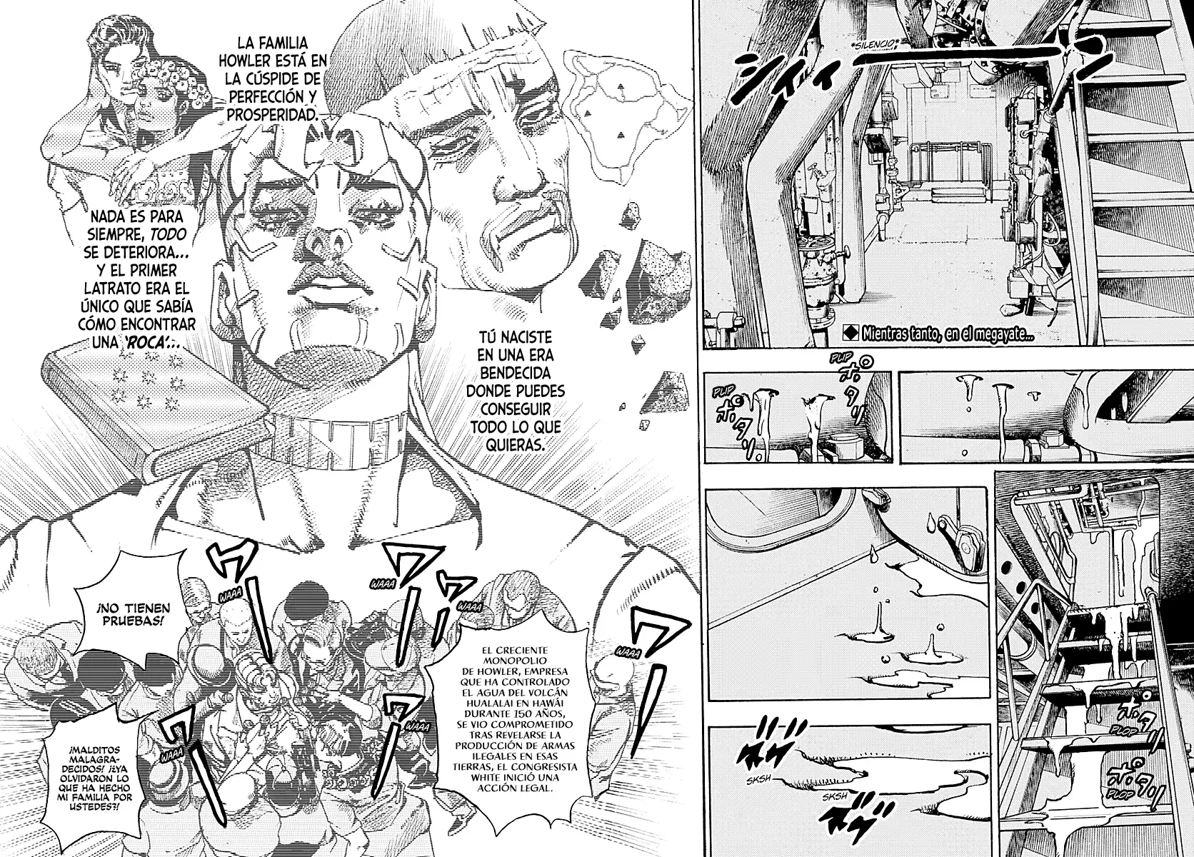 JoJo's Bizarre Adventure Parte 9: The JoJoLands Capitulo 32: Howler Hundiéndose página 2