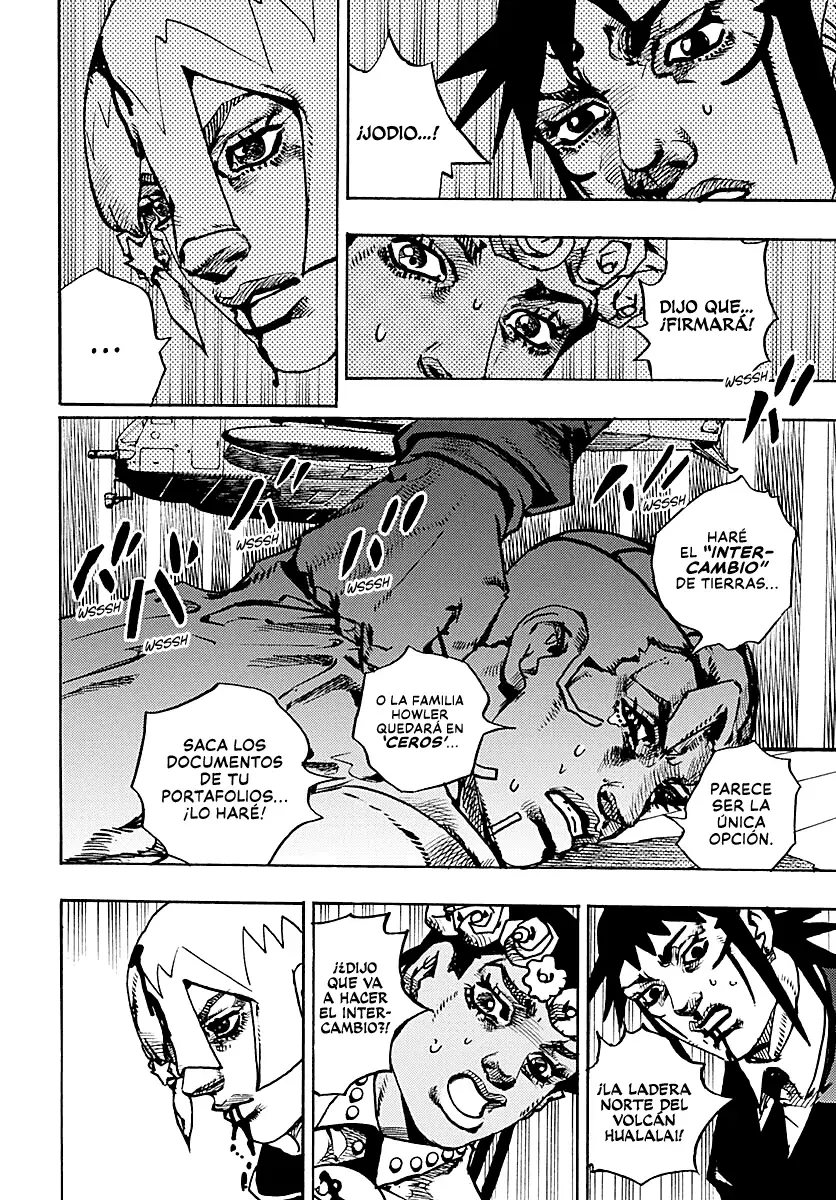 JoJo's Bizarre Adventure Parte 9: The JoJoLands Capitulo 32: Howler Hundiéndose página 23