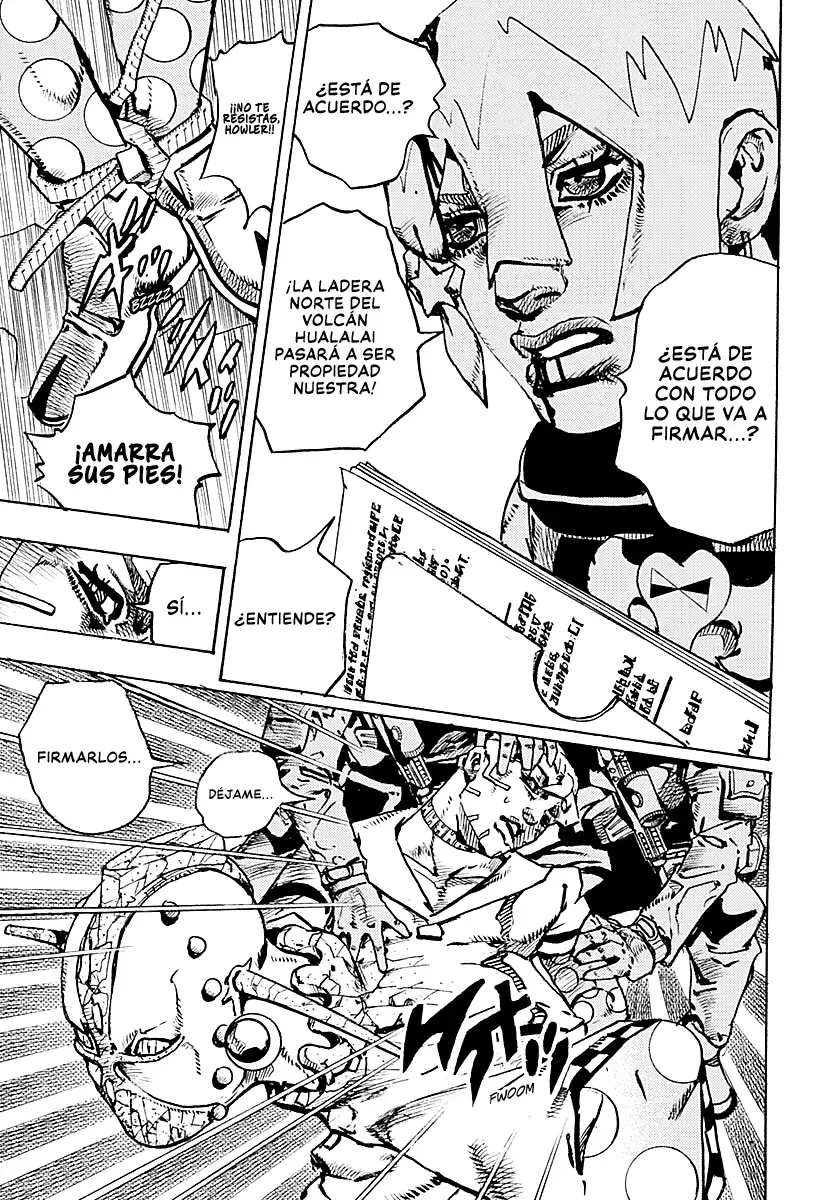 JoJo's Bizarre Adventure Parte 9: The JoJoLands Capitulo 32: Howler Hundiéndose página 26