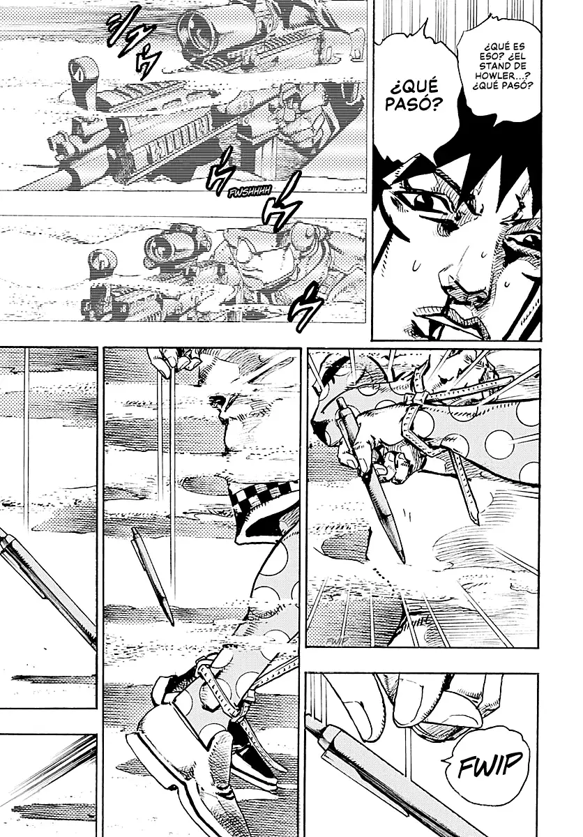 JoJo's Bizarre Adventure Parte 9: The JoJoLands Capitulo 32: Howler Hundiéndose página 29
