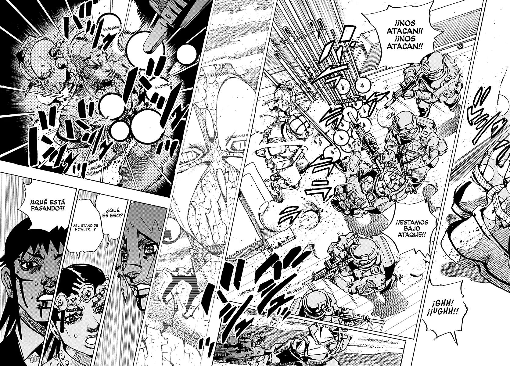 JoJo's Bizarre Adventure Parte 9: The JoJoLands Capitulo 32: Howler Hundiéndose página 30