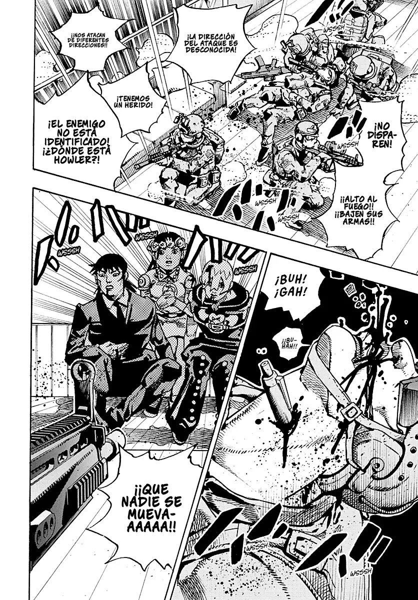 JoJo's Bizarre Adventure Parte 9: The JoJoLands Capitulo 32: Howler Hundiéndose página 31