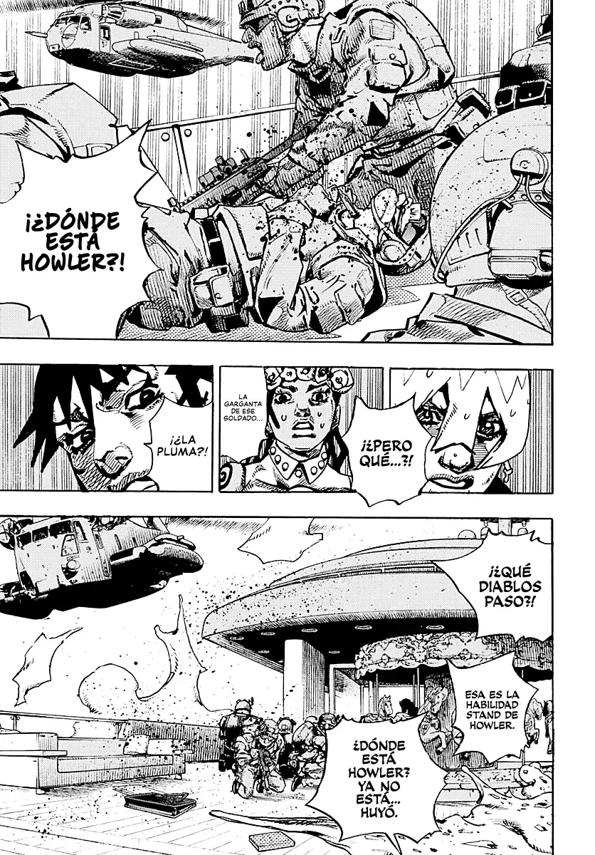 JoJo's Bizarre Adventure Parte 9: The JoJoLands Capitulo 32: Howler Hundiéndose página 32