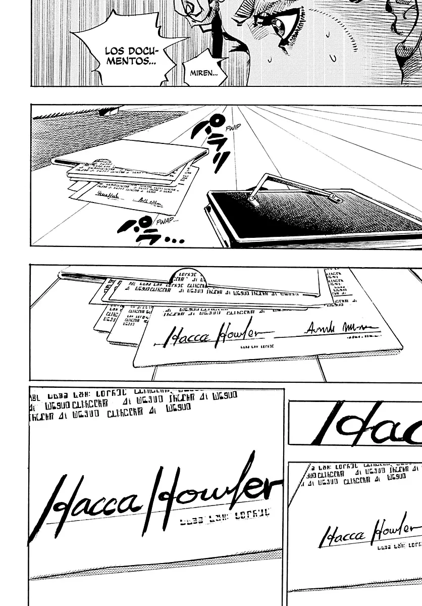 JoJo's Bizarre Adventure Parte 9: The JoJoLands Capitulo 32: Howler Hundiéndose página 33