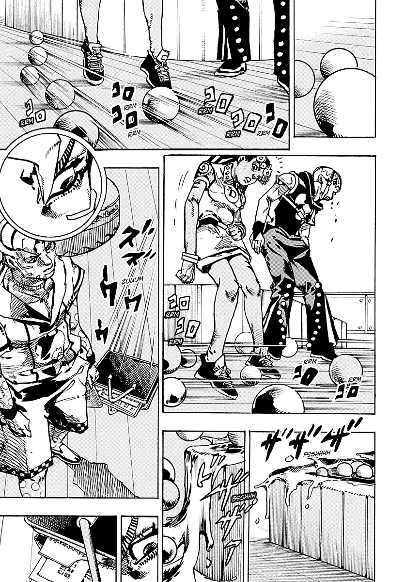 JoJo's Bizarre Adventure Parte 9: The JoJoLands Capitulo 32: Howler Hundiéndose página 8