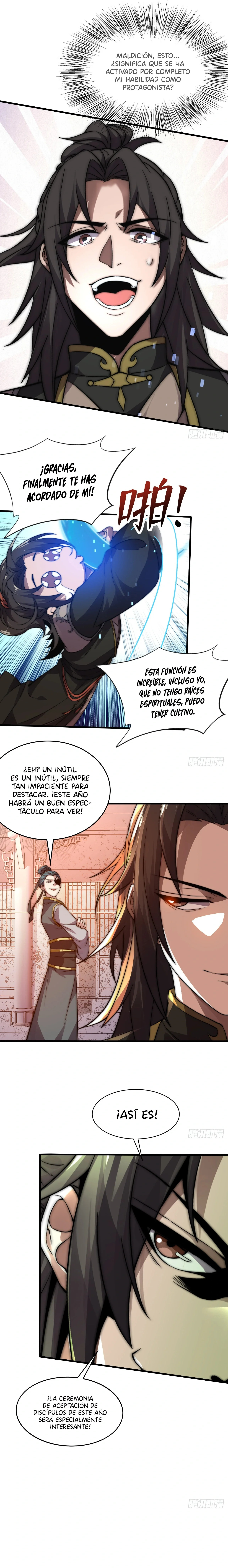 Me Vuelvo más Fuerte con solo Acostarme, Mientras mis Discípulas Cultivan Capitulo 1: La chica inútil llegó inmediatamente para convertirse en discípula página 6