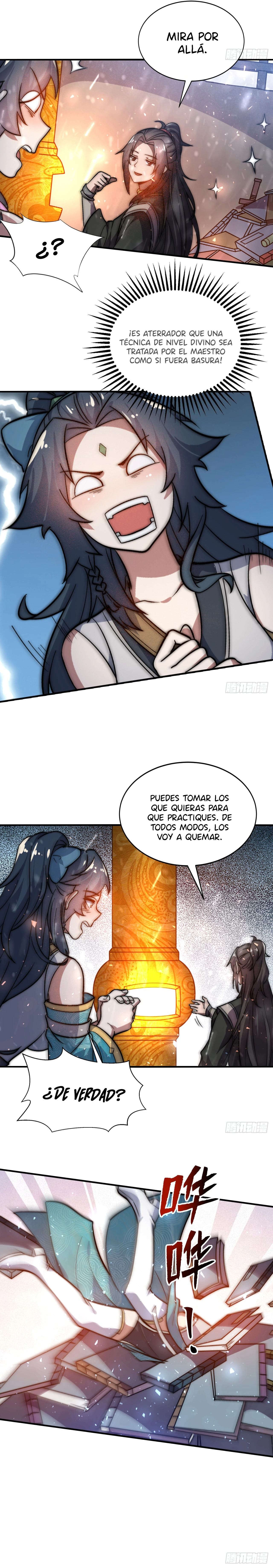 Me Vuelvo más Fuerte con solo Acostarme, Mientras mis Discípulas Cultivan Capitulo 2: ¡¿Usar una Técnica Divina como Leña?! página 10